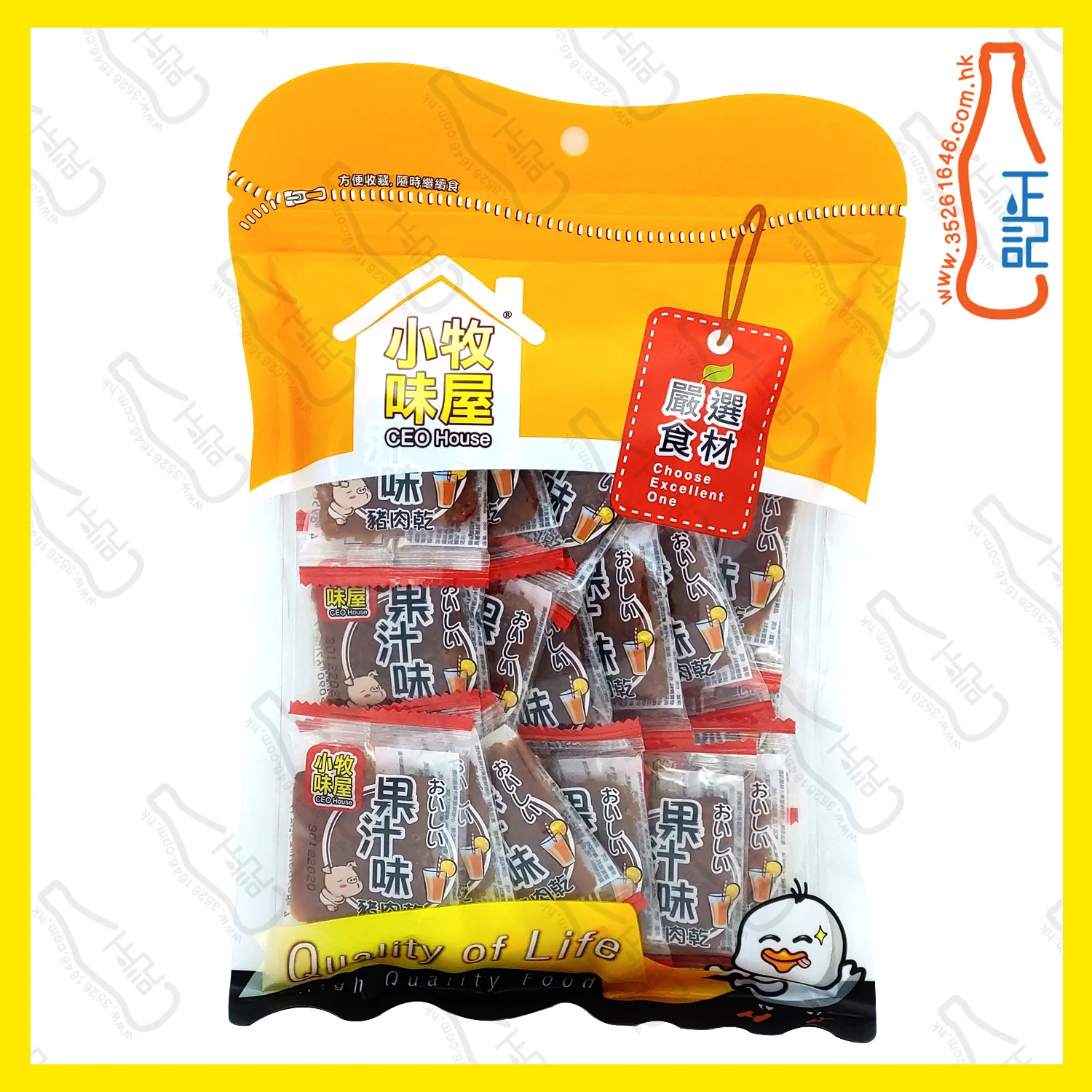 ==FT3924 小牧味屋 (大) 果汁四方豬肉乾 120g /包