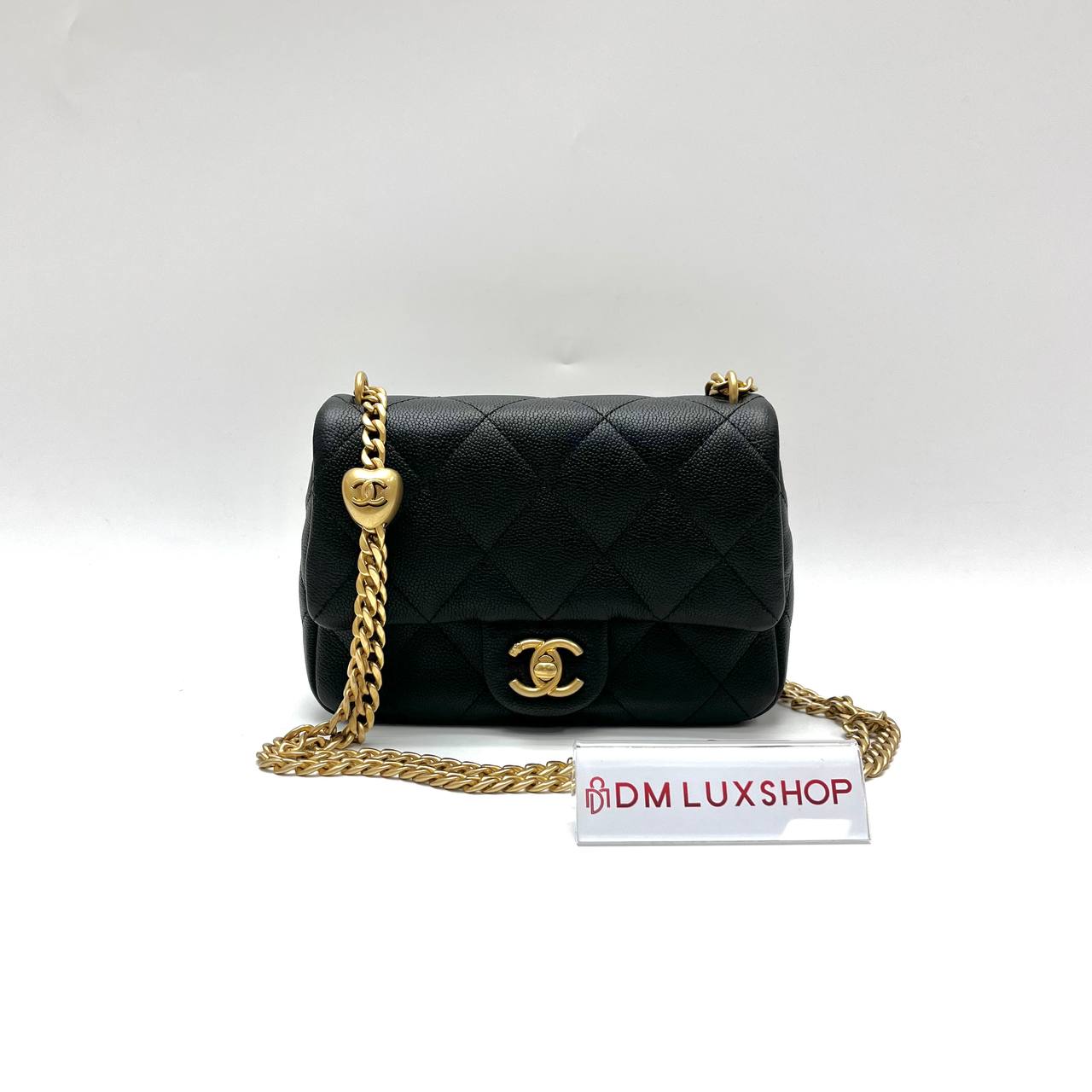 Chanel 24P Black Caviar Sweetheart Flap Bag GHW (Microchip)