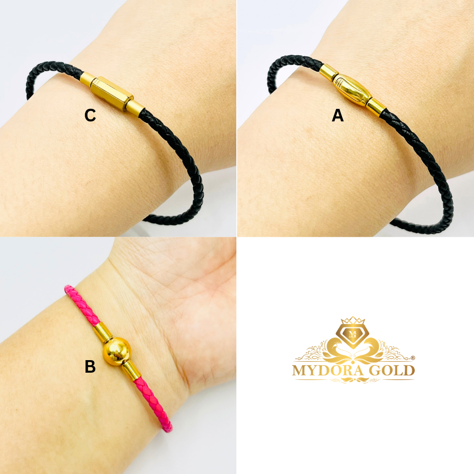 MYDORA Clip Clip Leather Bracelet