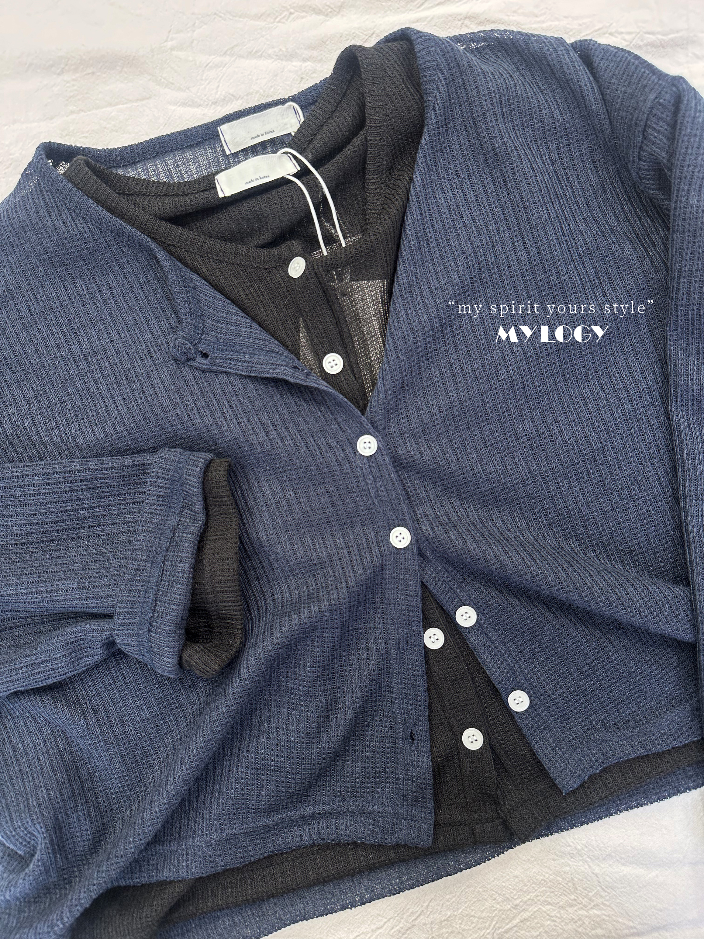 【加$50多1件】<今季大熱！複式疊穿可！> 薄針織開胸上衣 LI0001