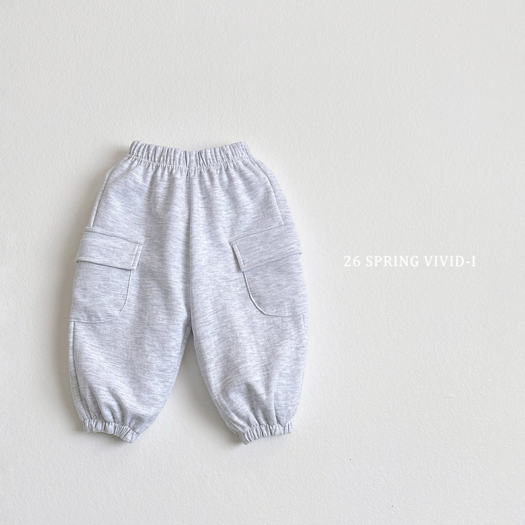 🌸預訂 韓國直送🌸🇰🇷VIVIDI四色標籤寬鬆工裝束腳運動褲