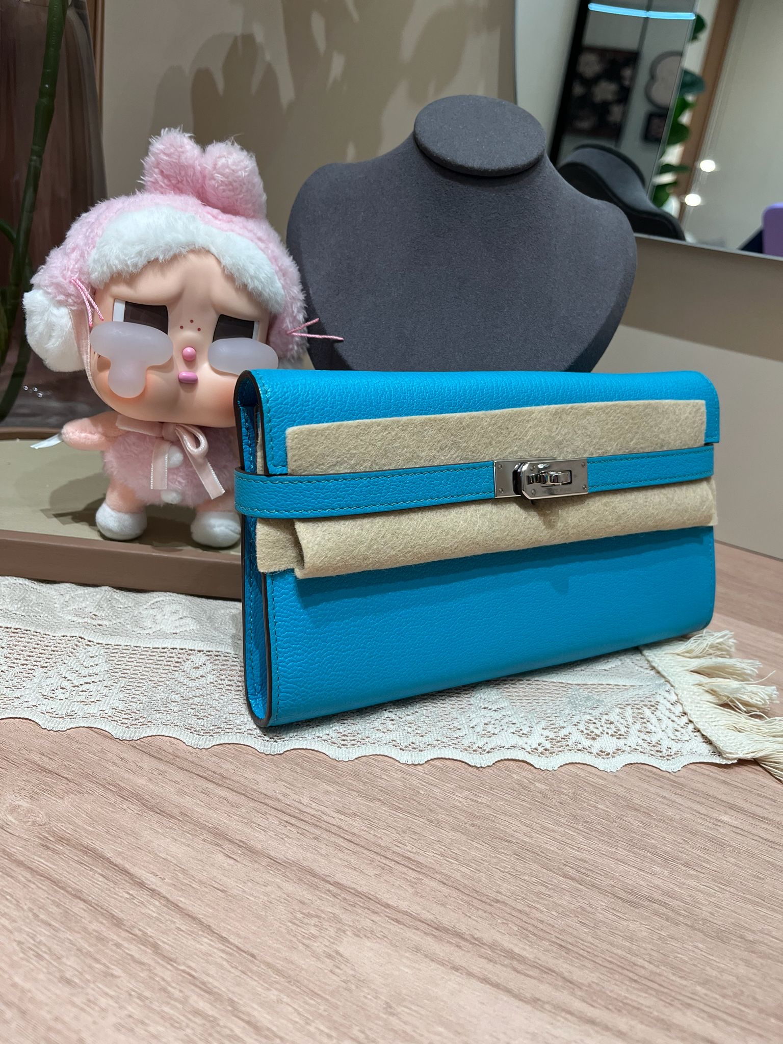 Hermes Kelly Wallet STAMP T 100%Authentic, 98%New ✅Box