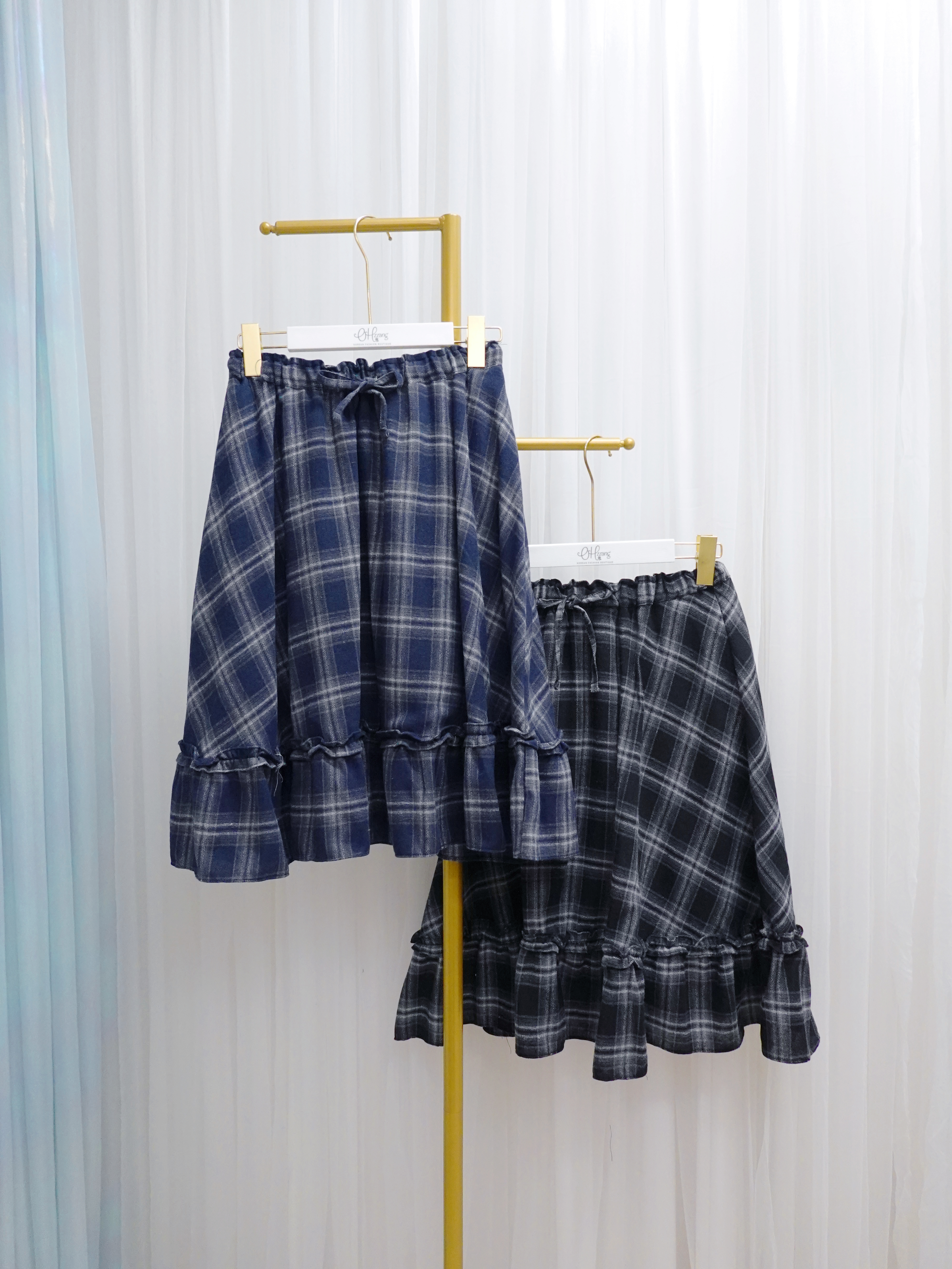 BOT08_12A 格仔中長SK (2色)