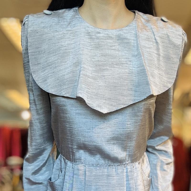 Vintage Japanese Silver Day And Night Dress with Pockets(MT1840-26)
