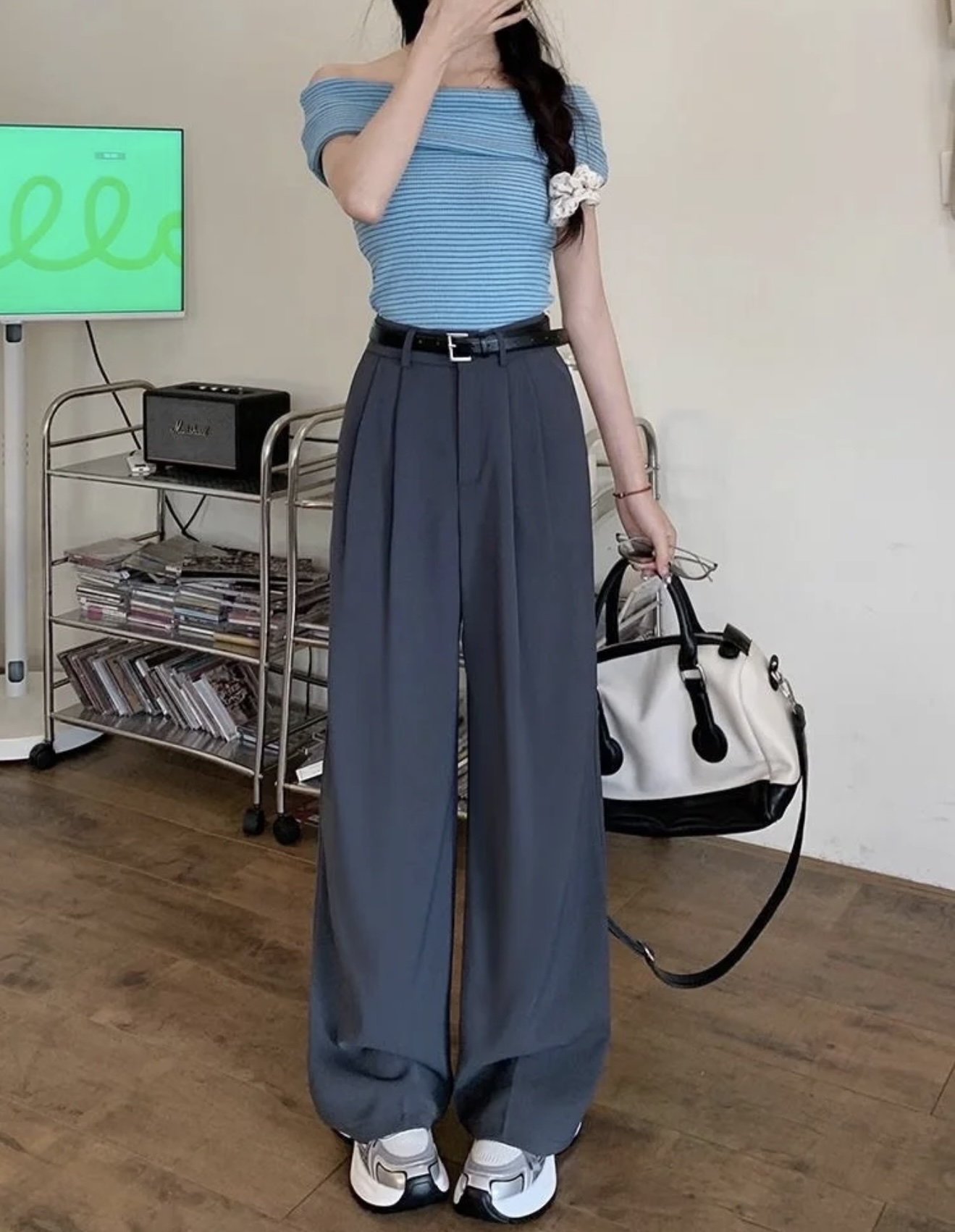 PT222西装韩版宽松裤