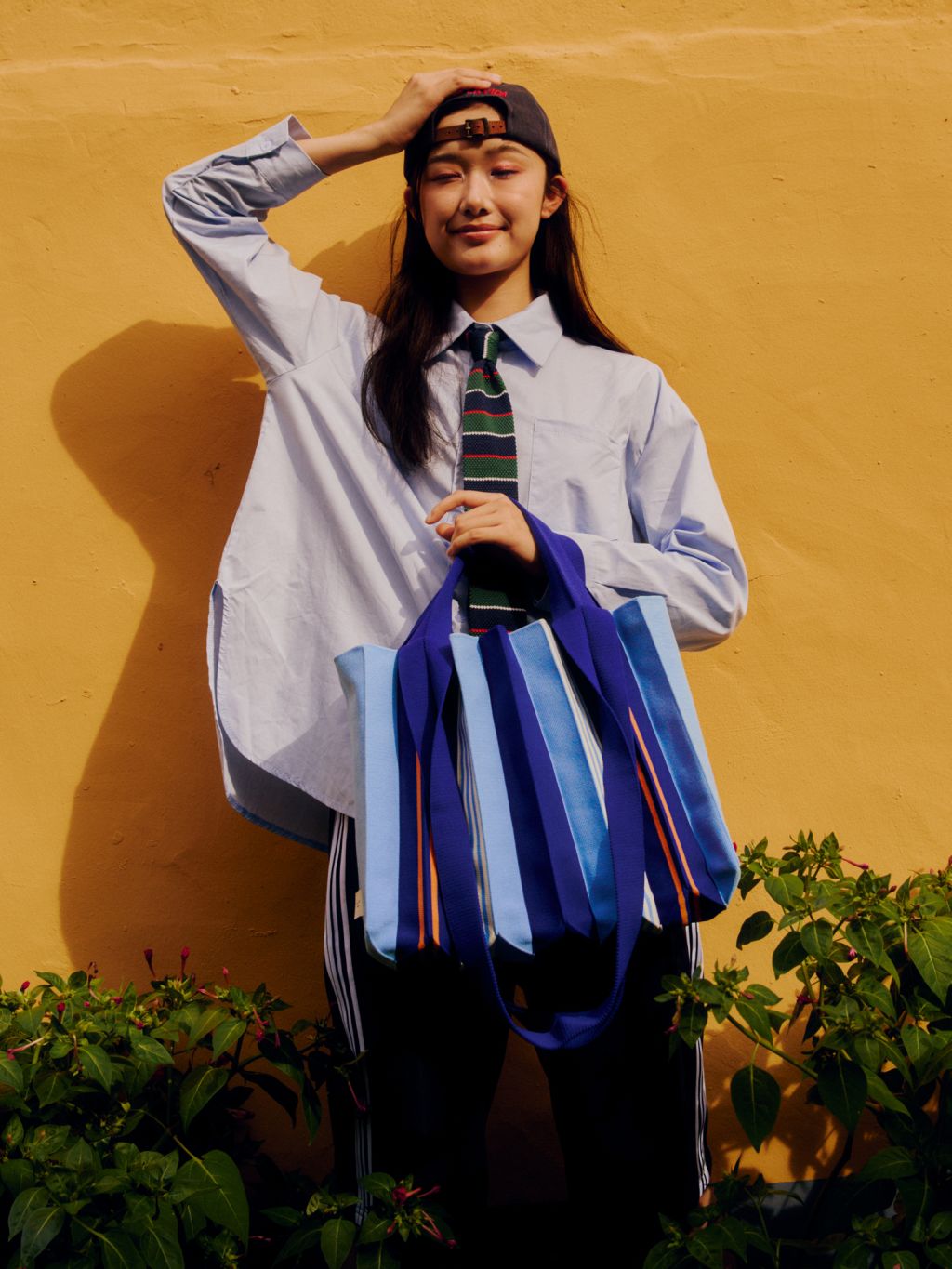 PLEATSMAMA New 2 Way Bag 兩用購物袋 (Oxford Blue) 