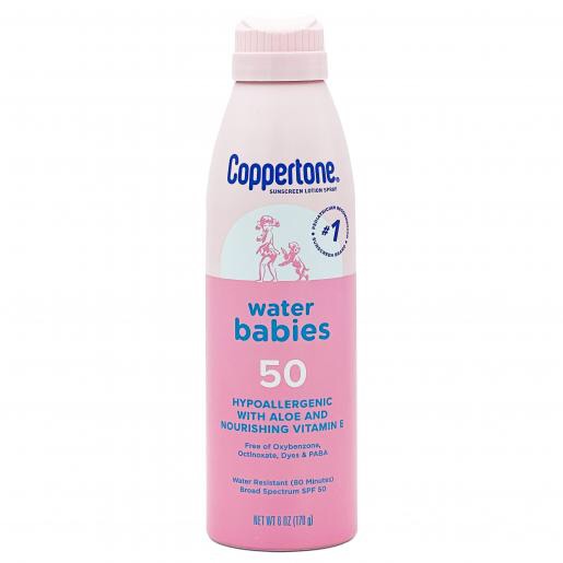 Coppertone確不同 SPF 50水寶寶防曬乳 嬰幼兒防水防曬噴霧 170g  (現貨品)
