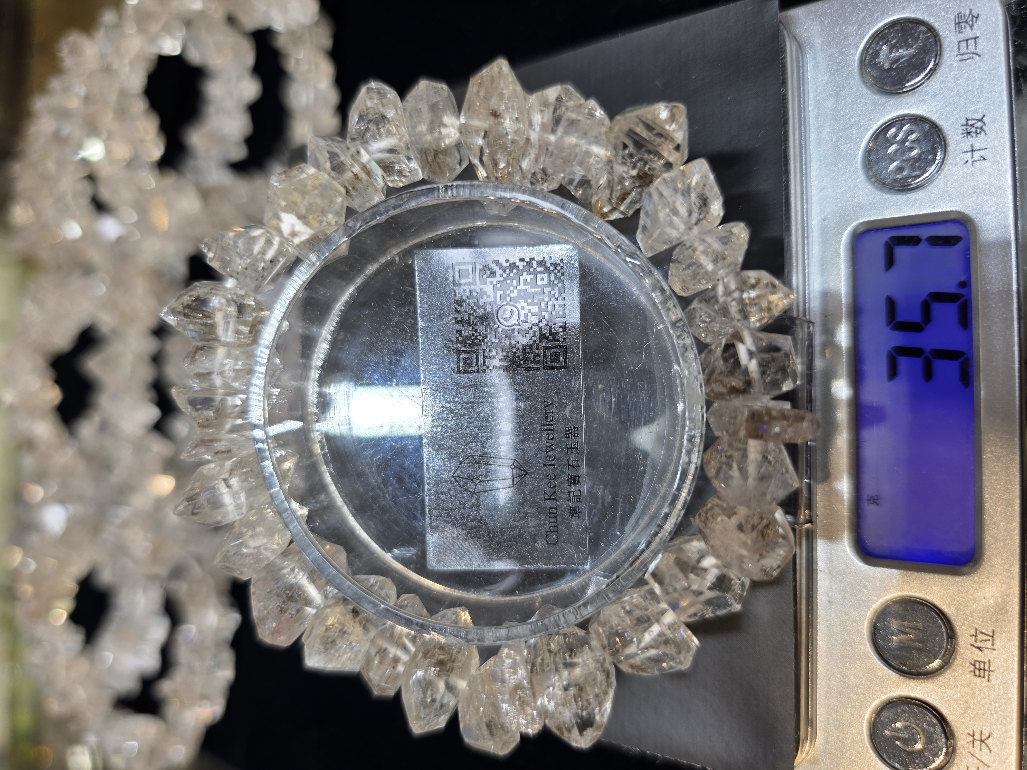 巴基斯坦閃靈鑽石手串(Herkimer Diamond)