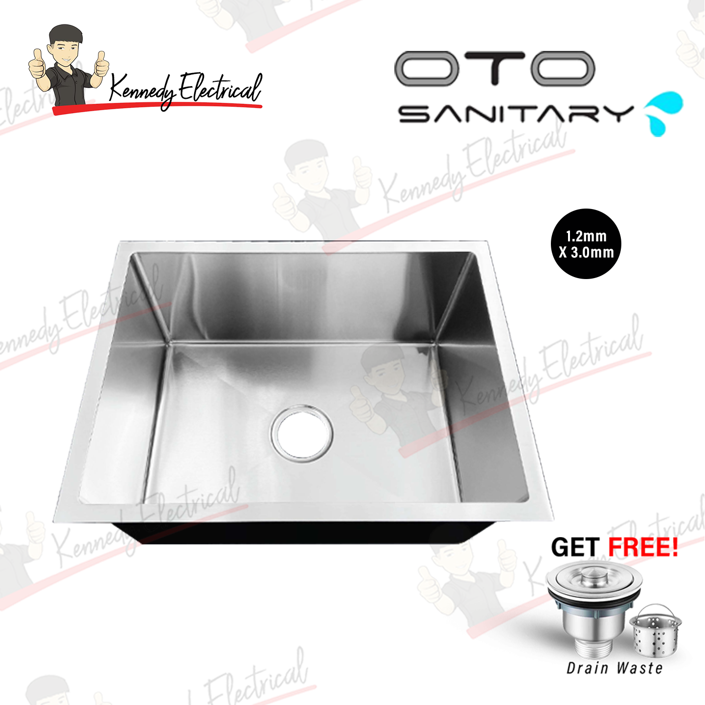 Otosani Single Bowl Stainless Steel Kitchen Sink (6046#) OTOSS6046