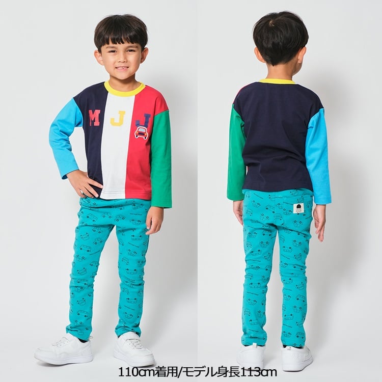 🆕【⭐訂購⭐】🇯🇵日本直送 🌀汽車圖案貼片 撞色拼接 長袖TEE🌀 [ELJA-0276][261127]