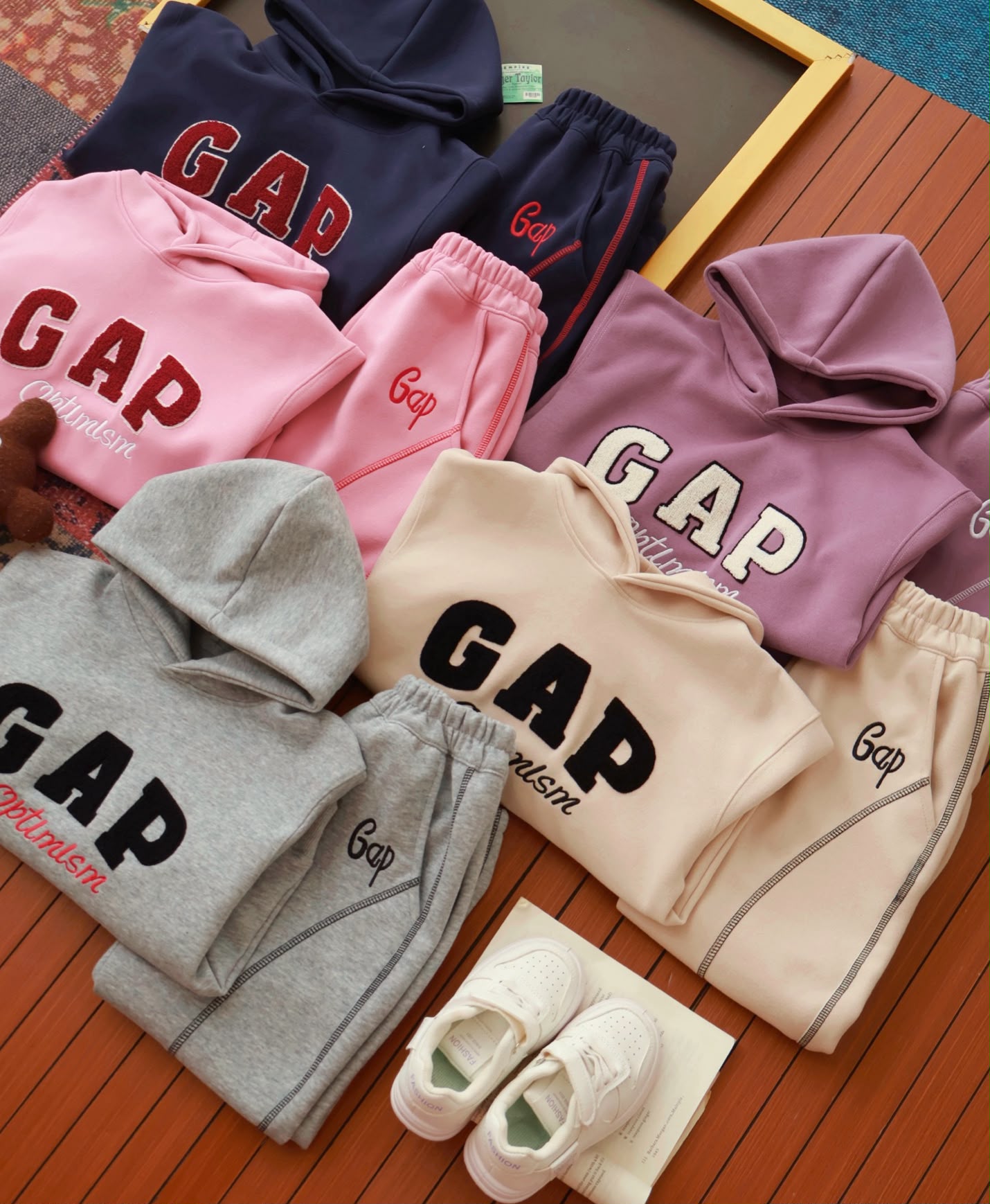 預訂款～#1059 廠單 gap 連帽衛衣套裝 褲係束腳款