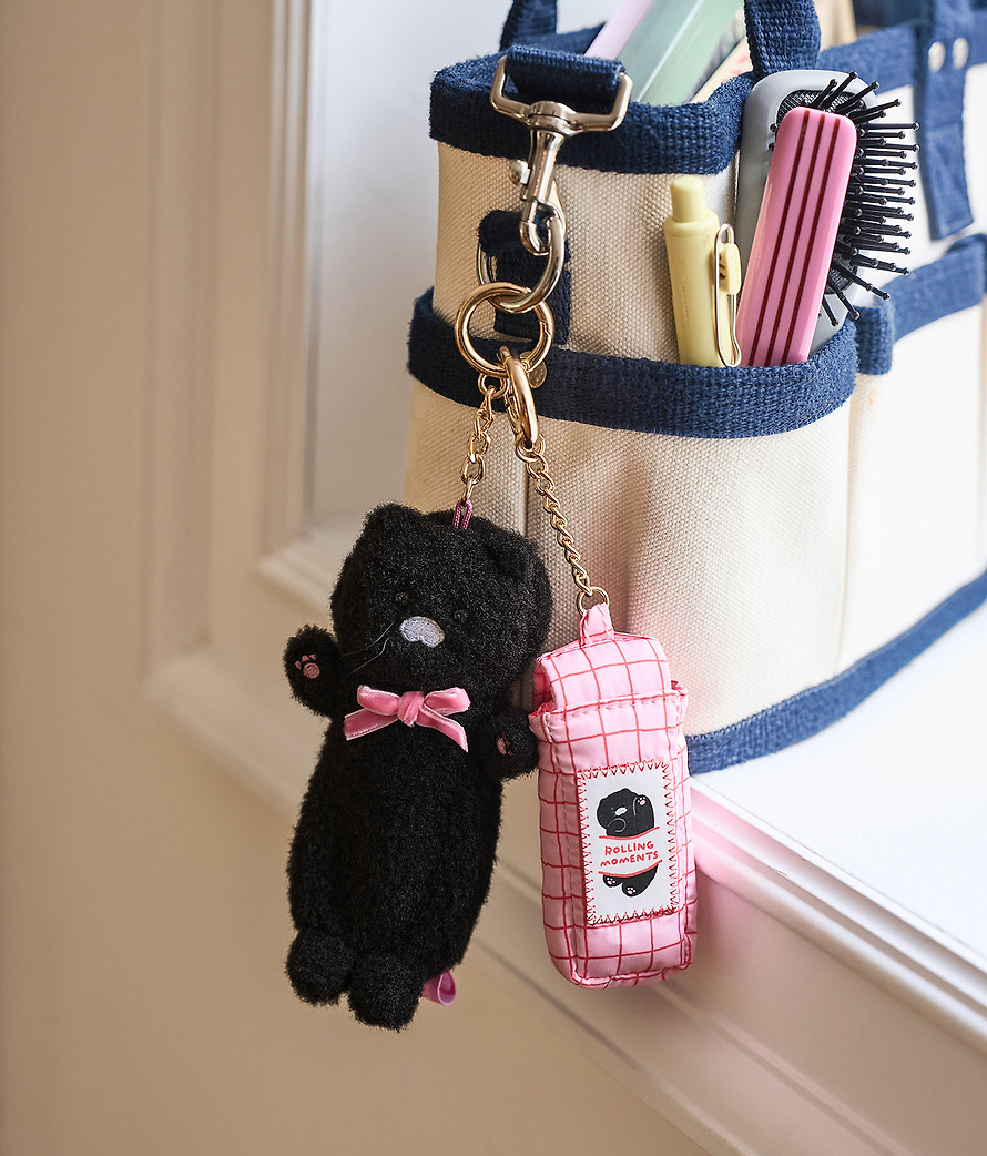 黑色 春植 唇膏收納袋