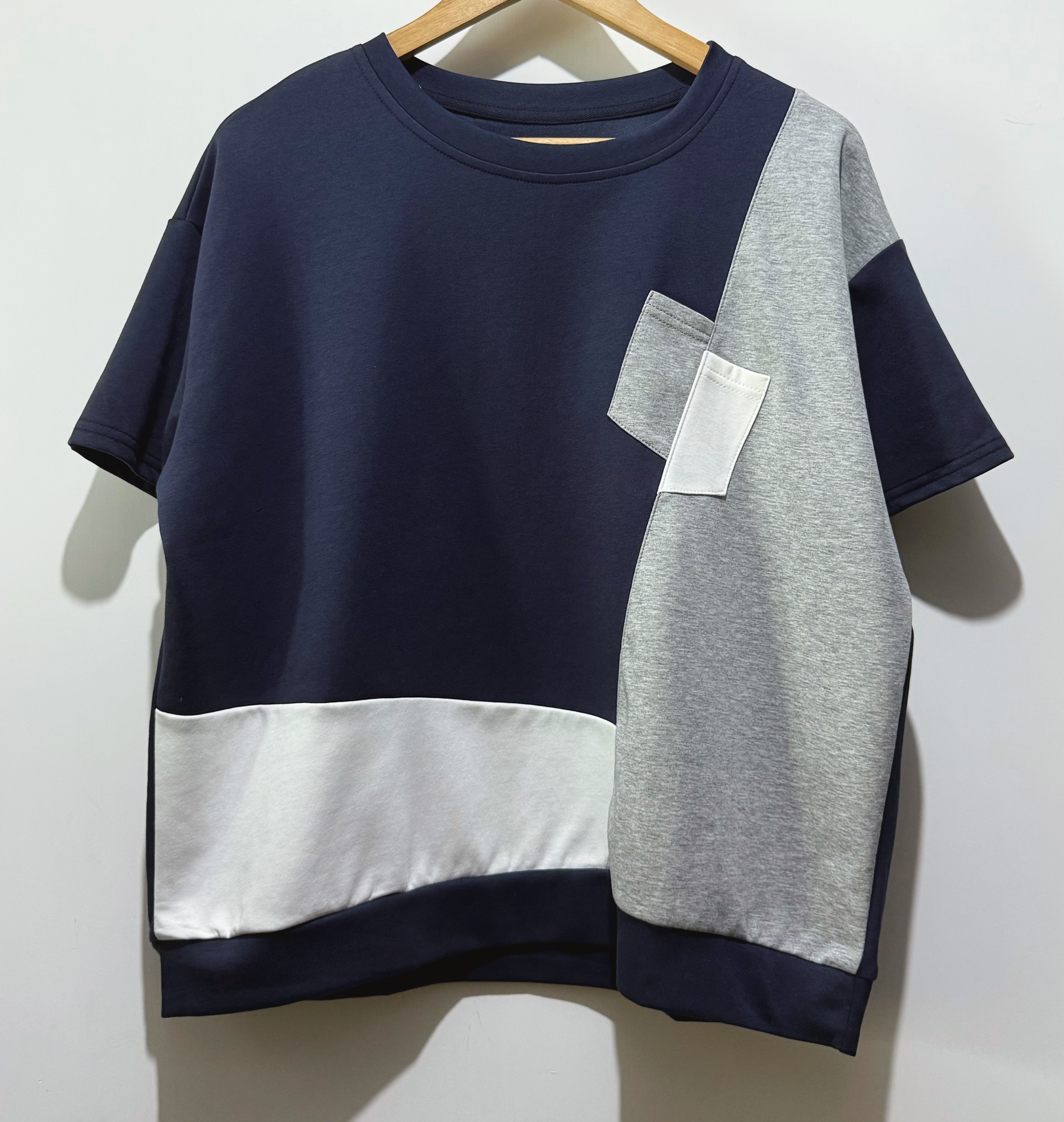 #2101 簡約拼色Top