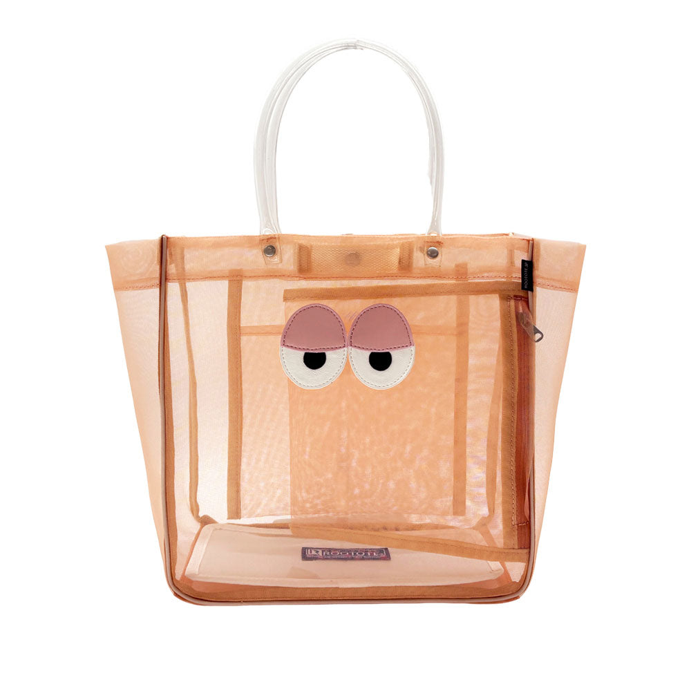 🆕【⭐訂購⭐】日本直送 🇯🇵🌀Rootote Square Gaze 系列 可愛 網眼 半透明 #Totebag (連收納袋)［4款選］🌀 [ELJD-0144][261116]