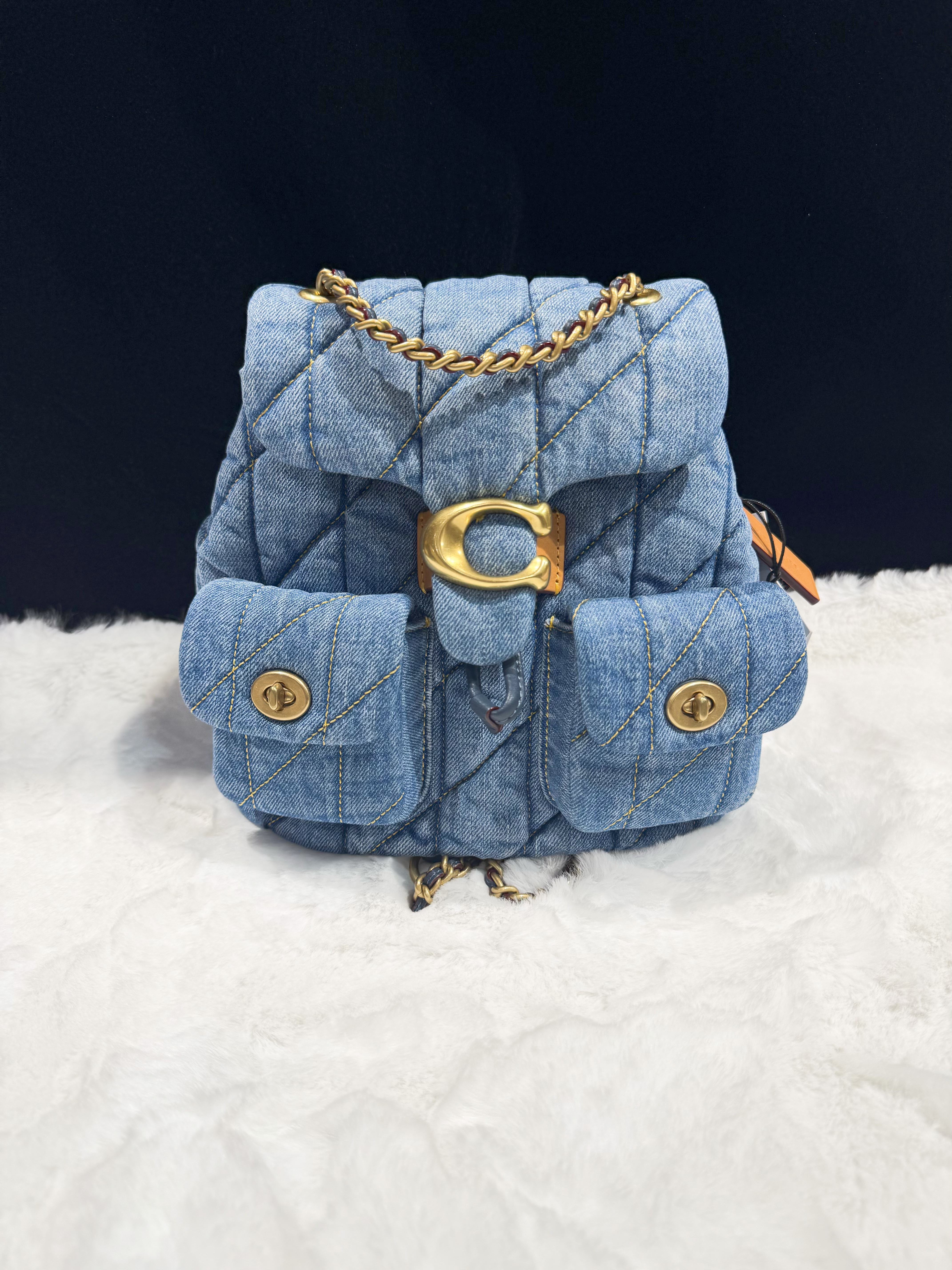 Coach Tabby denim backpack 