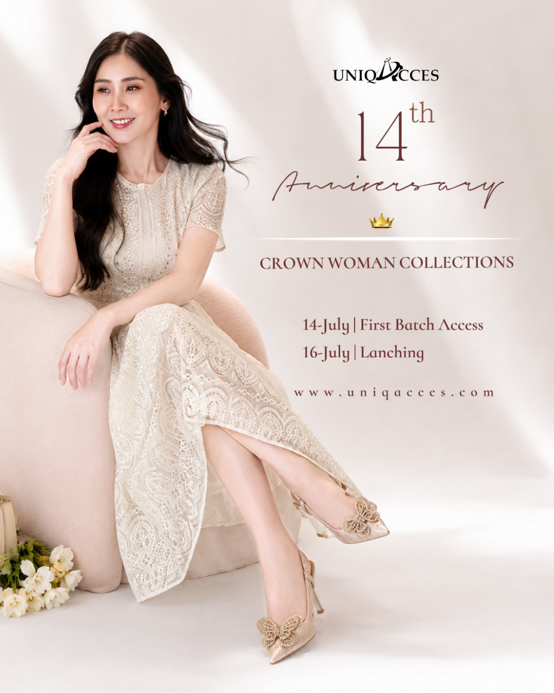 5132 Celeste Pearl & Rhinestone Round Neck Maxi Dress