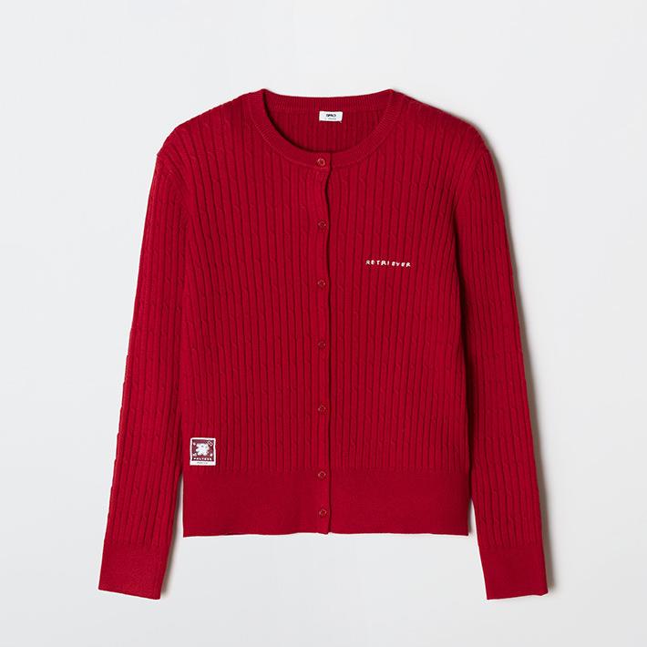 [Maltese & Retriever x SPAO] Cable Round Neck Cardigan (2款)