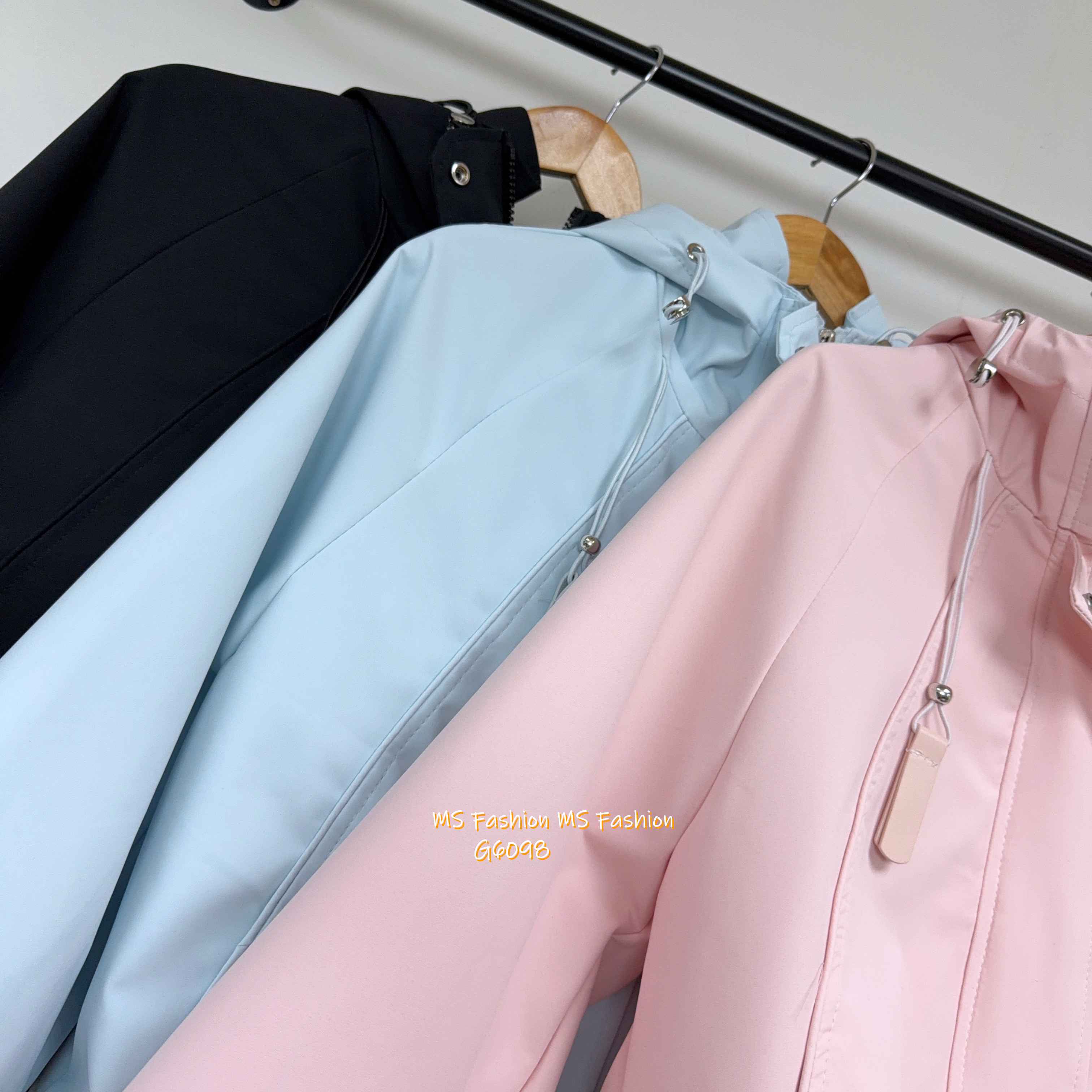 G6098 韓國🇰🇷靚色有帽風褸