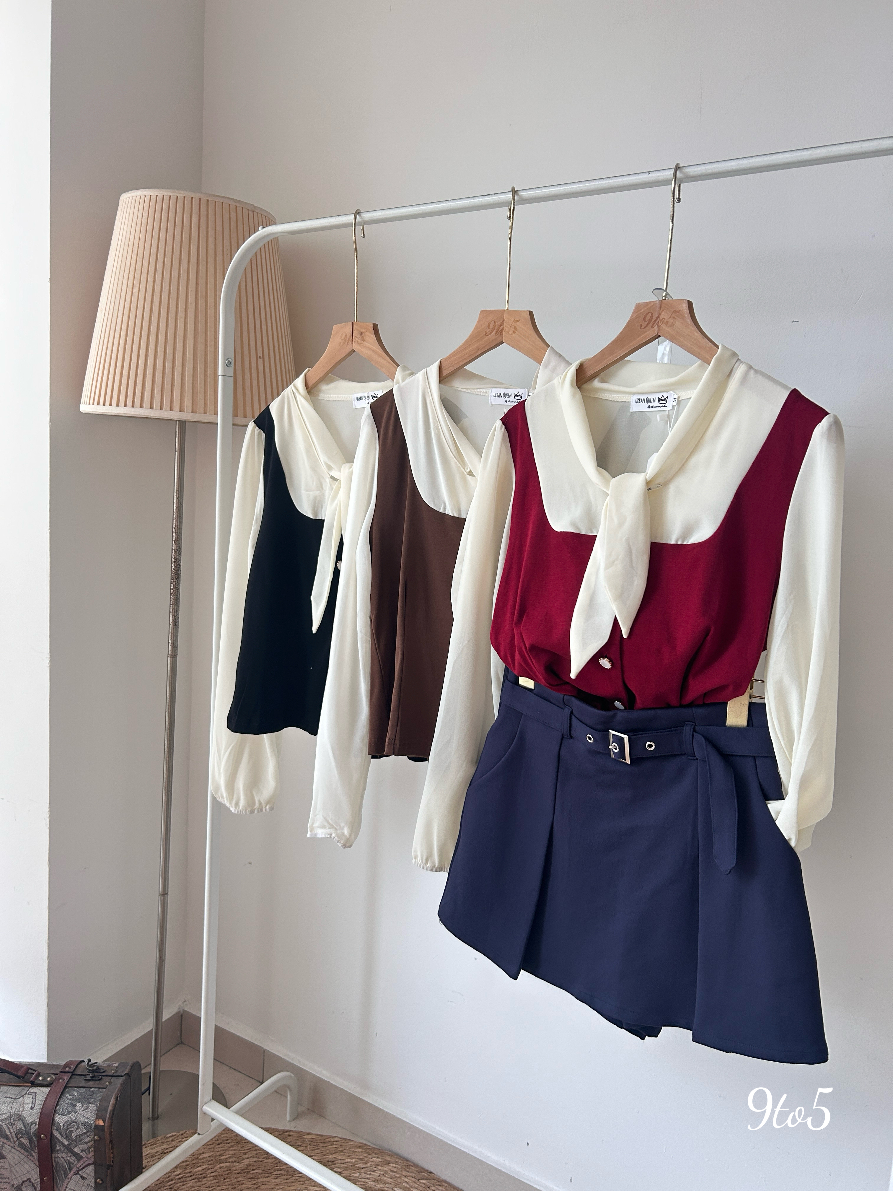 T3930 Fake Two-Piece Blouse - 3 Colors