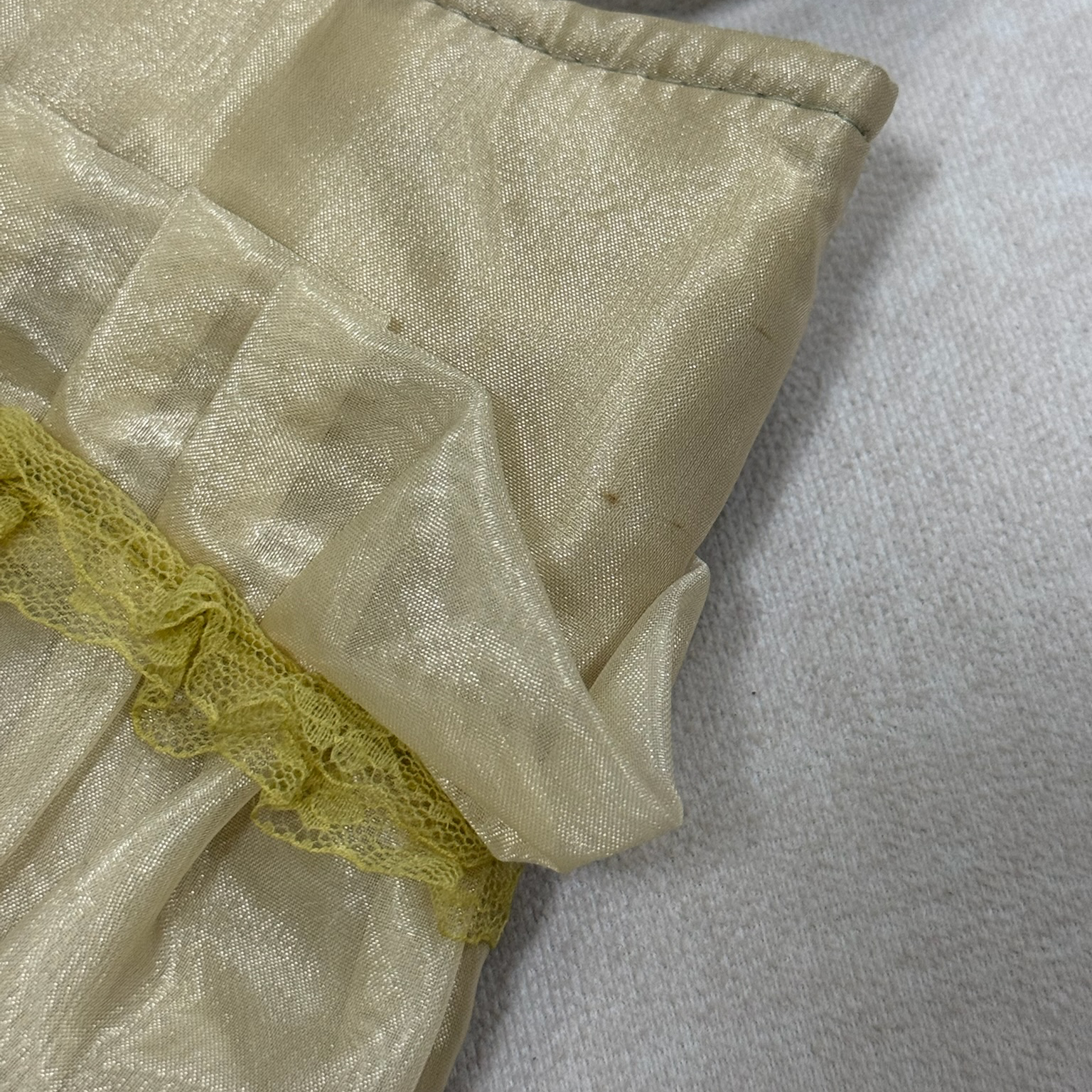 Champagne Satin Flower Bow Mini Tote