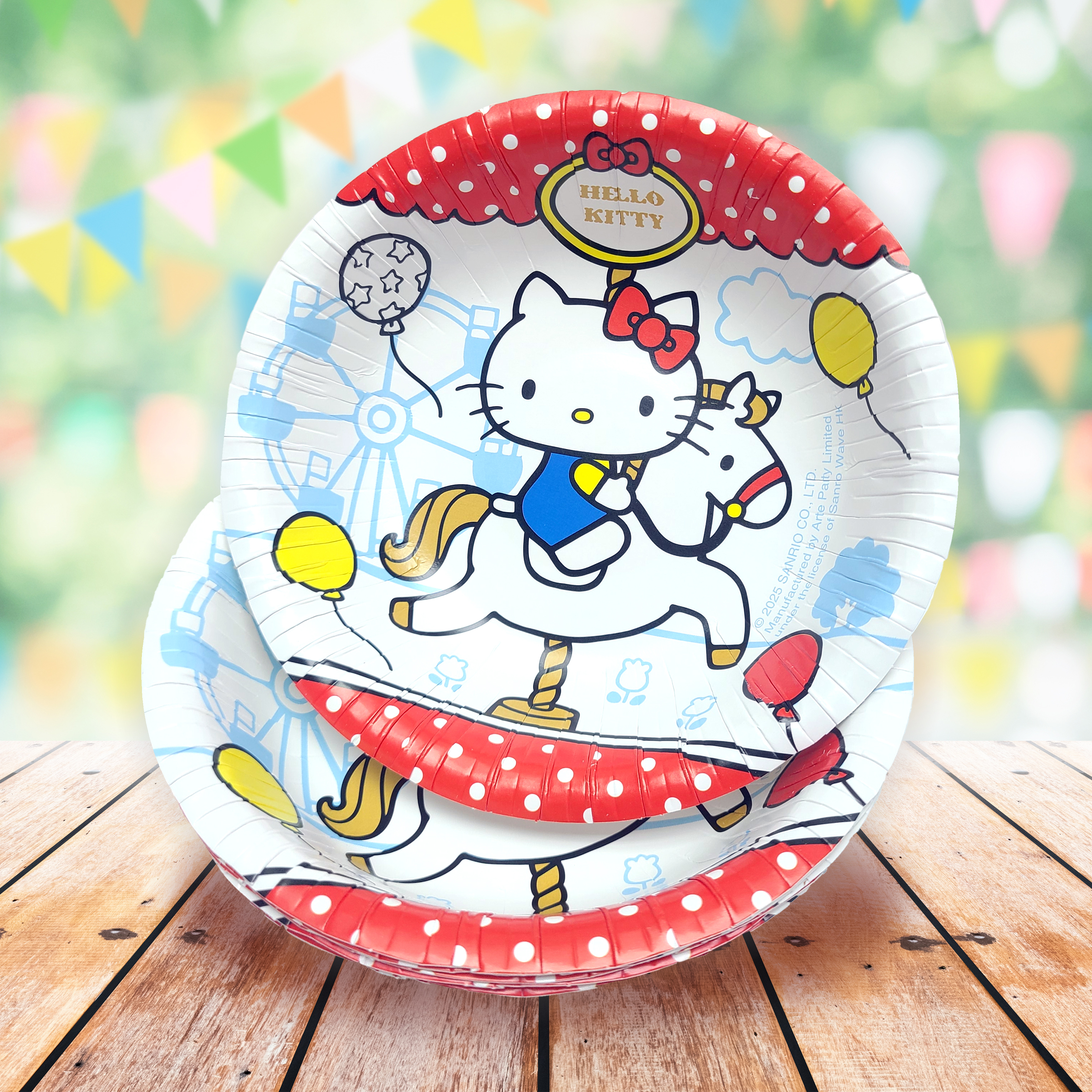 Hello Kitty Merry Go Round 16.5cm Paper Bowl  [Licensed by Sanrio]