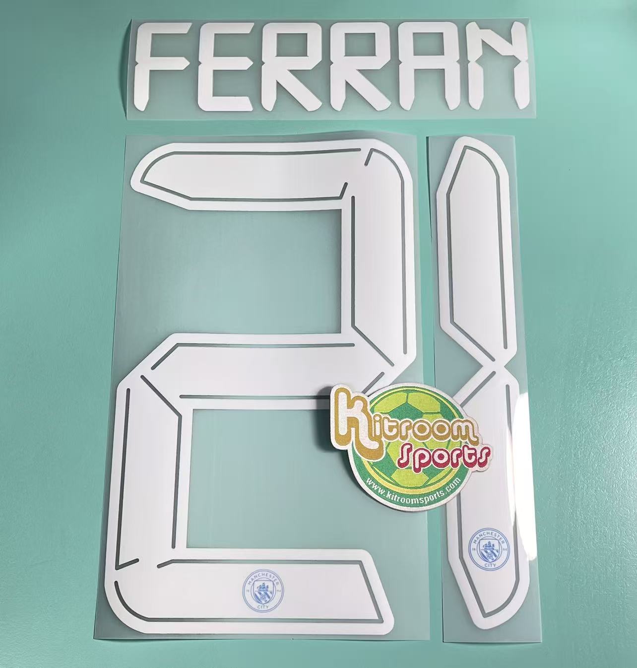 2021-22 Manchester City Home UCL Nameset #21 FERRAN