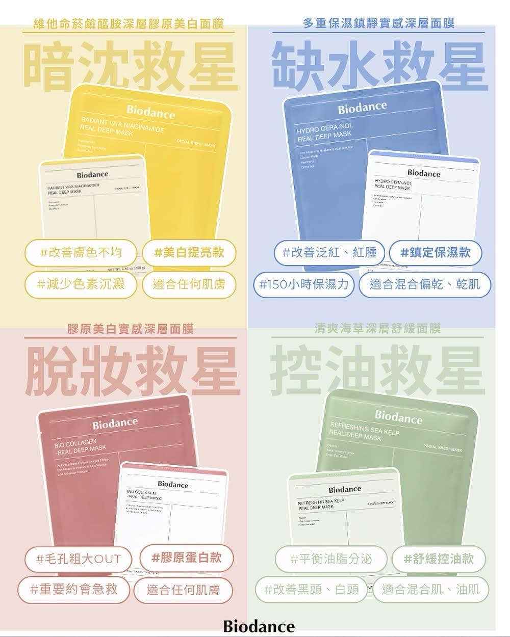 BIODANCE 深層面膜系列 - 34g * 4