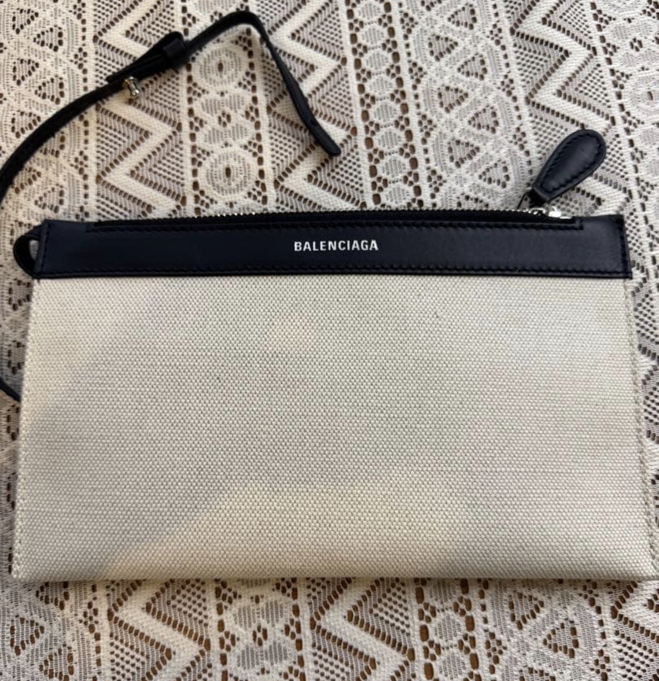 Balenciaga Canvas Tote Bag with Pouch