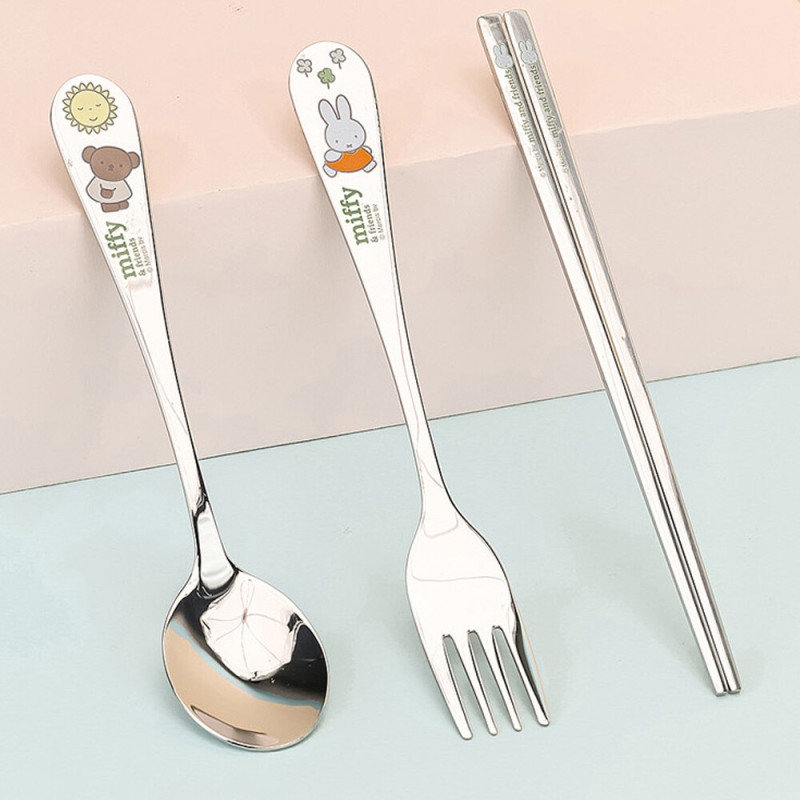預購 miffy 不銹鋼 筷子餐具套裝