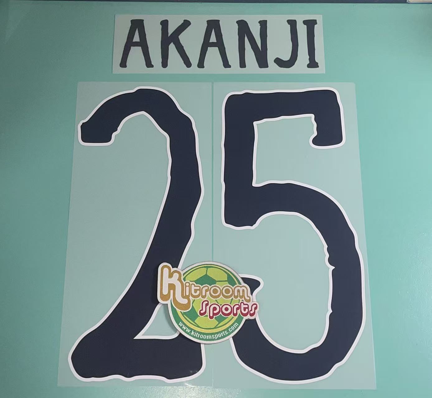 2025-26 Manchester City Home CWC Nameset #25 AKANJI