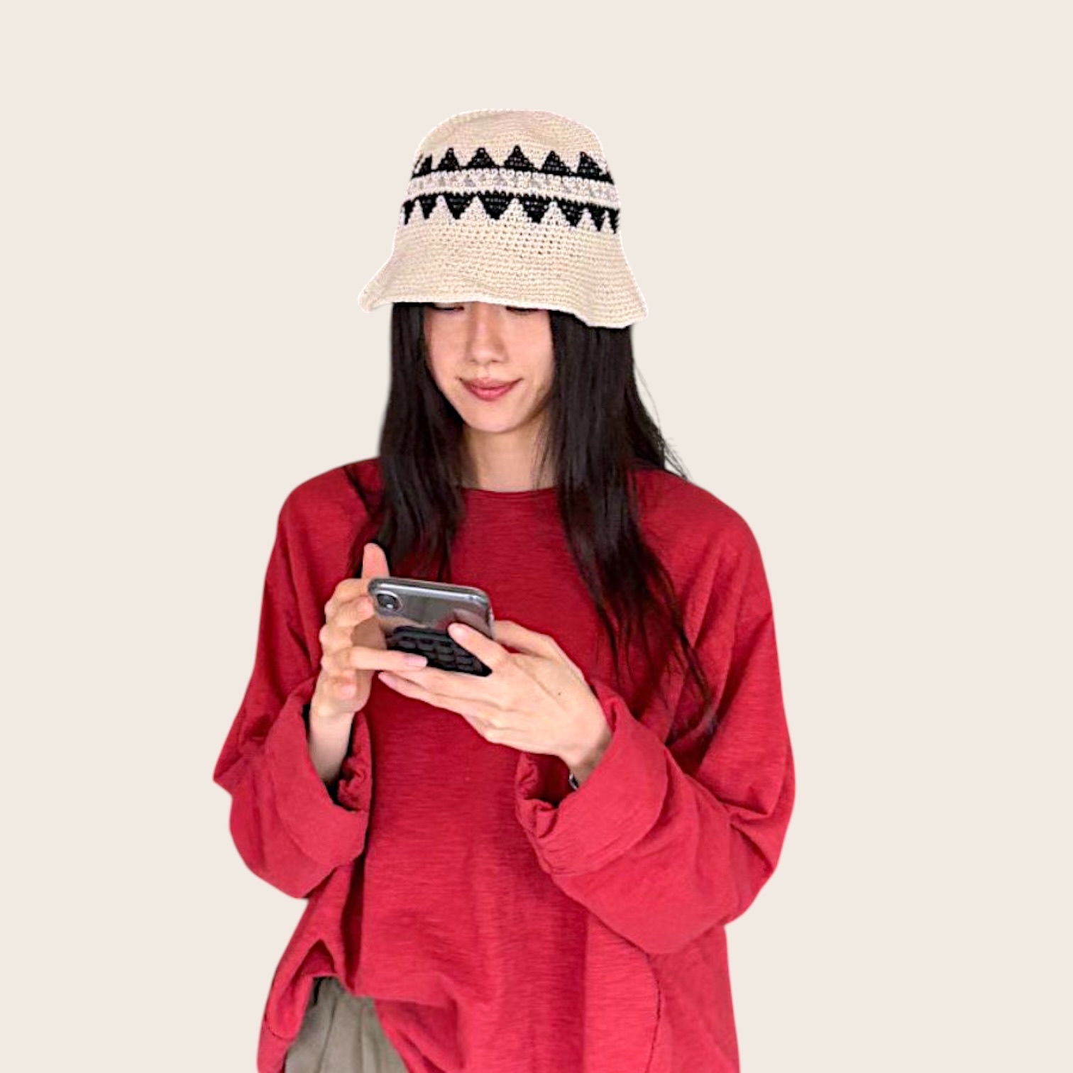 221060 民族線料漁夫帽