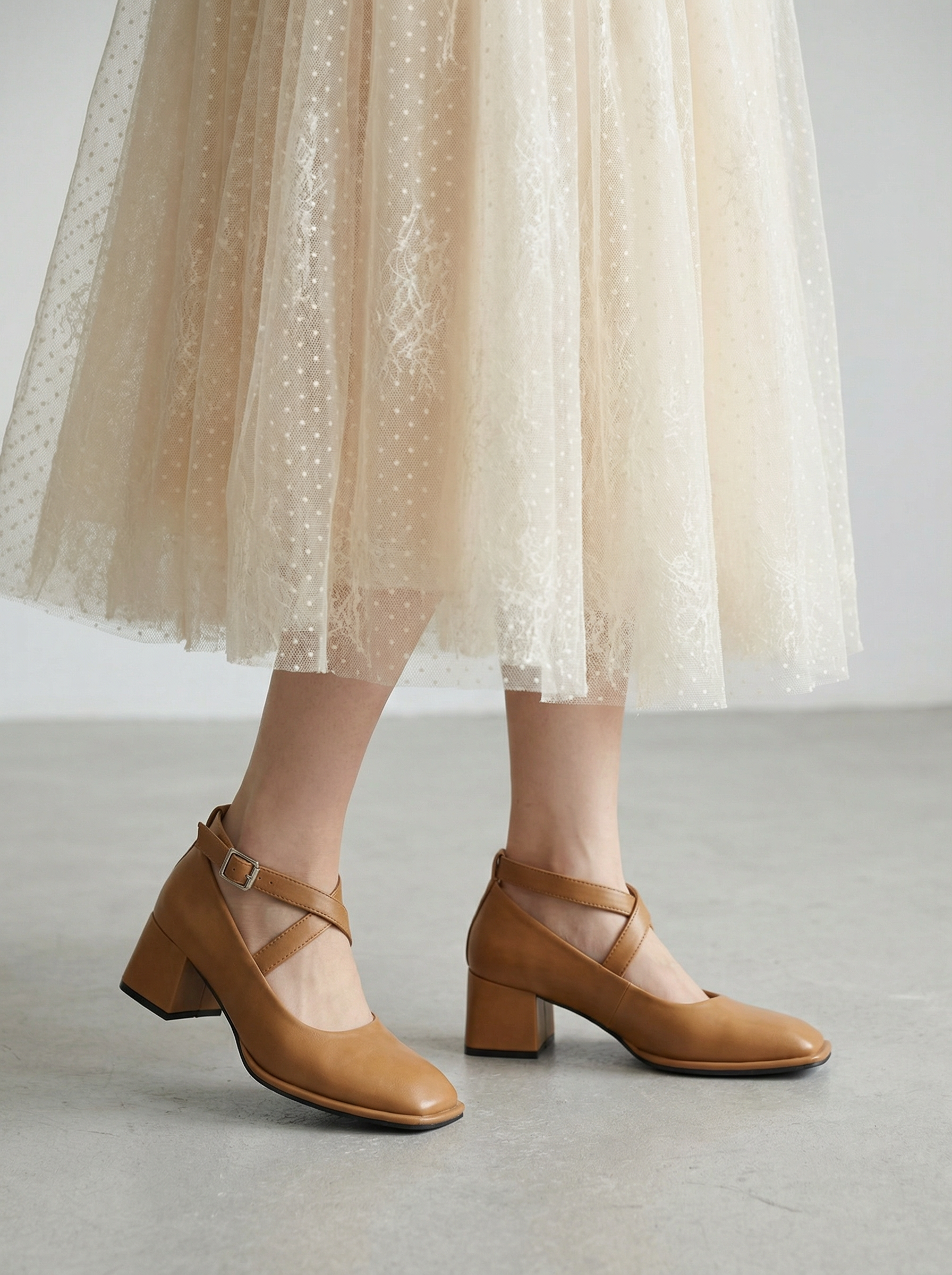 復古方頭瑪麗珍鞋