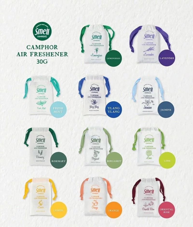 泰國直送Smell Lemongrass 天然植物手工防蚊磚香包30g