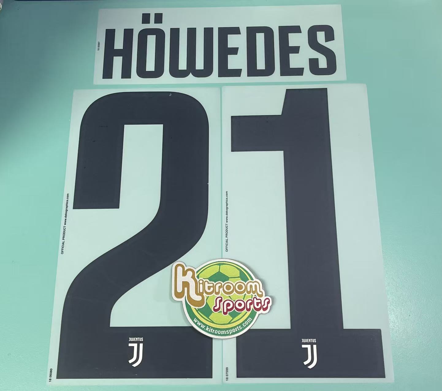 2018-19 Juventus Home Nameset #21 HOWERES