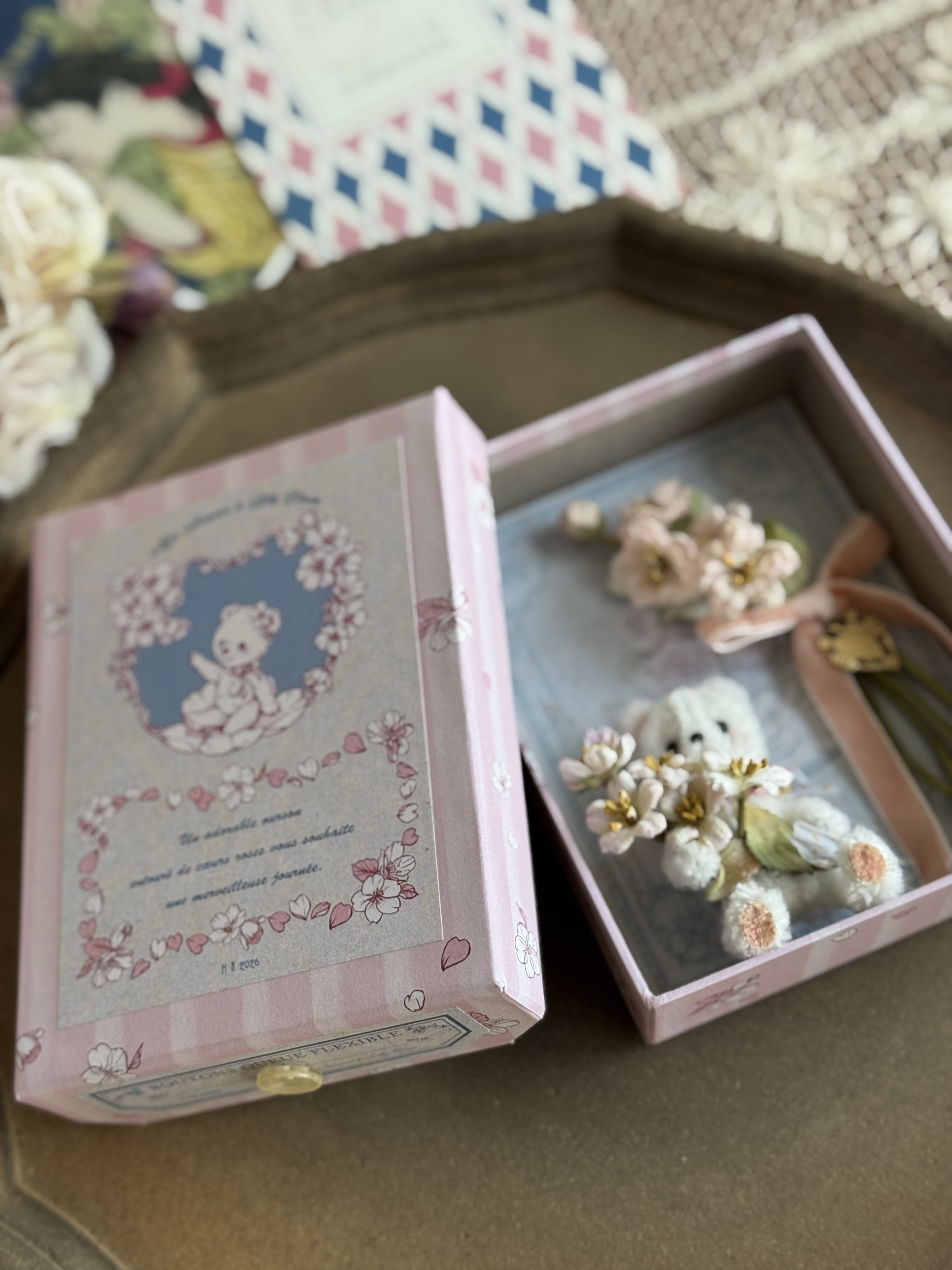 Lilly Bloom x Miss Summer - Collab box set 櫻花小熊胸針組合E