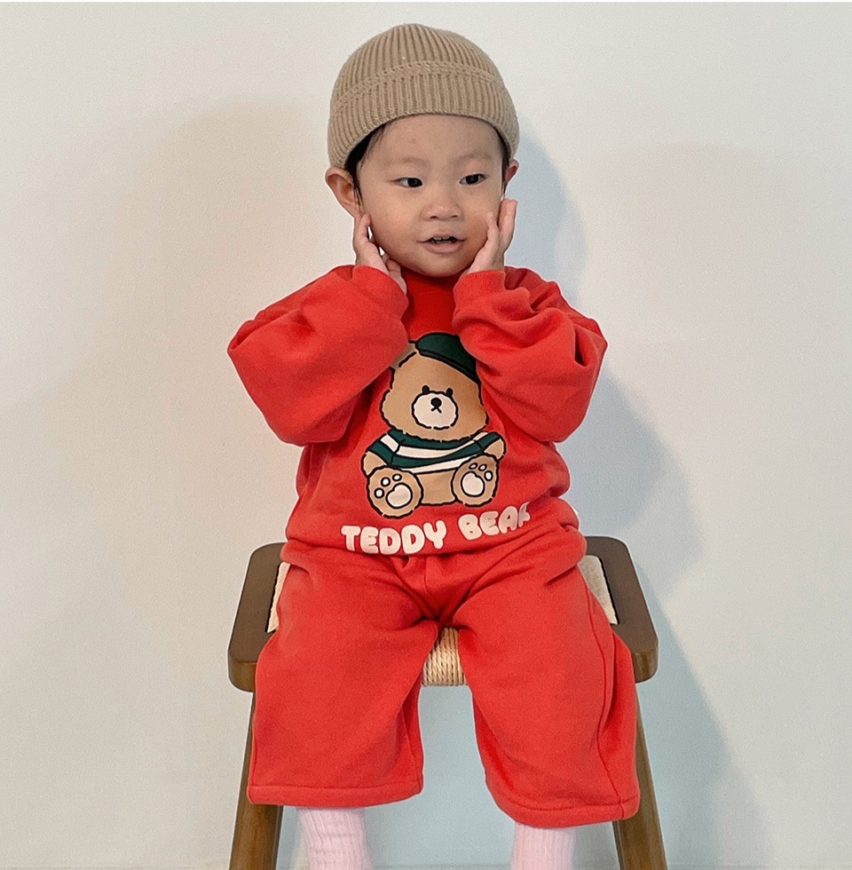 UBMOM 2023 Winter Teddy Series Berry Teddy 運動上衣-紅色