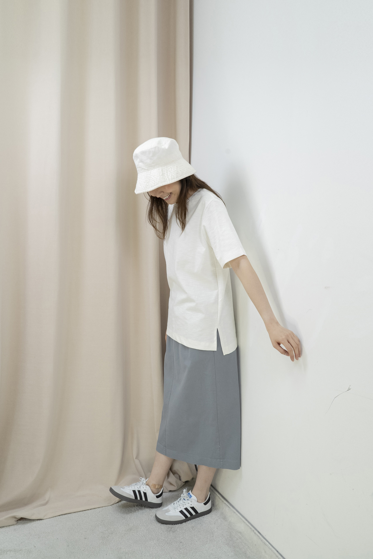 高質布紋理Top（白色）