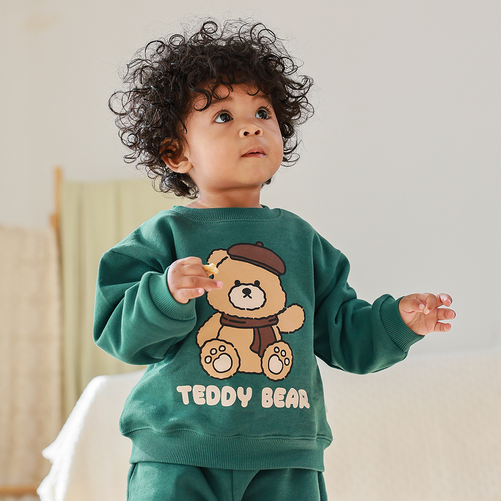UBMOM 2023 Winter Teddy Series Berry Teddy 運動上衣-綠色