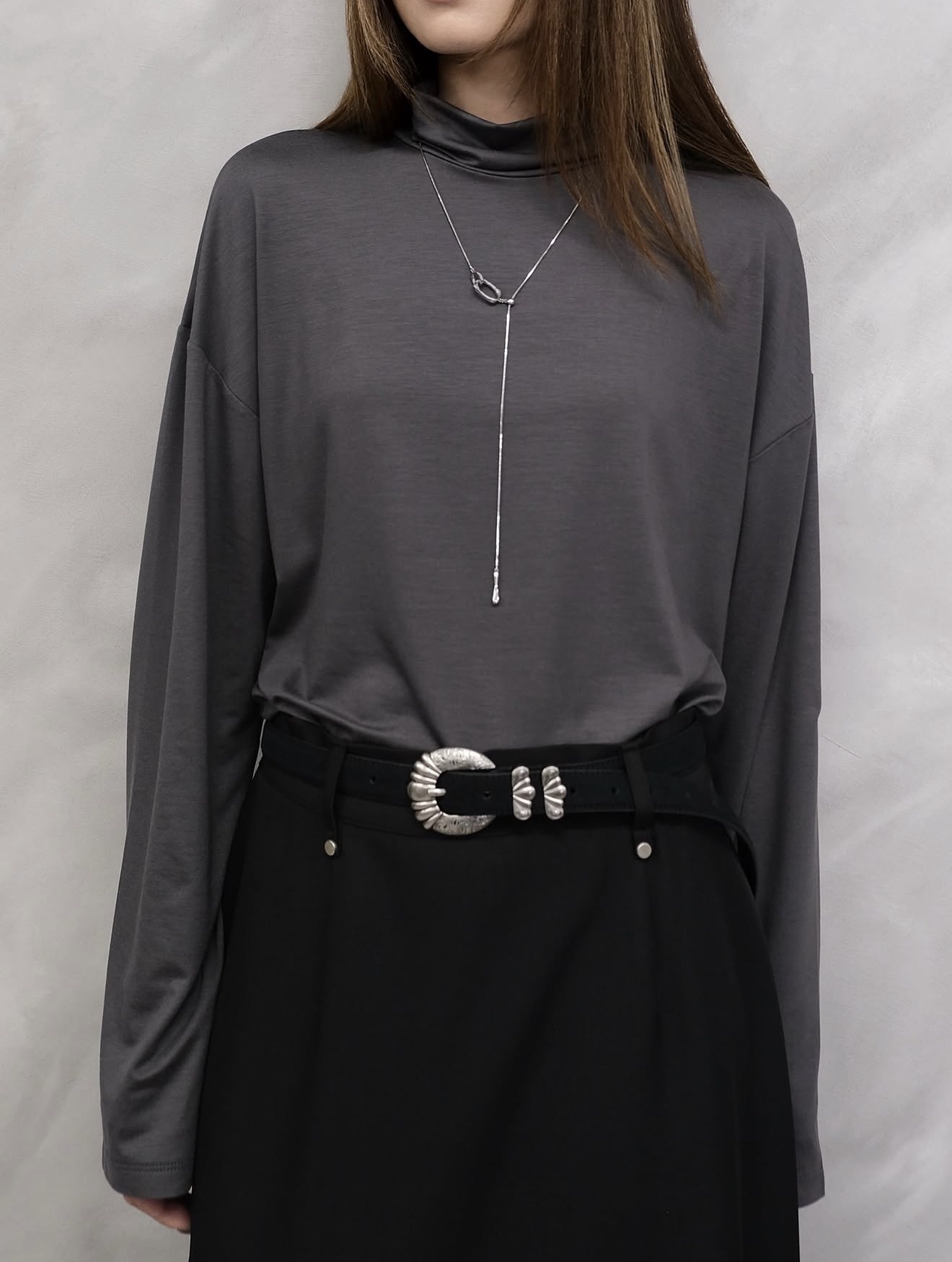 Relaxed Fit Turtleneck Tee #top157