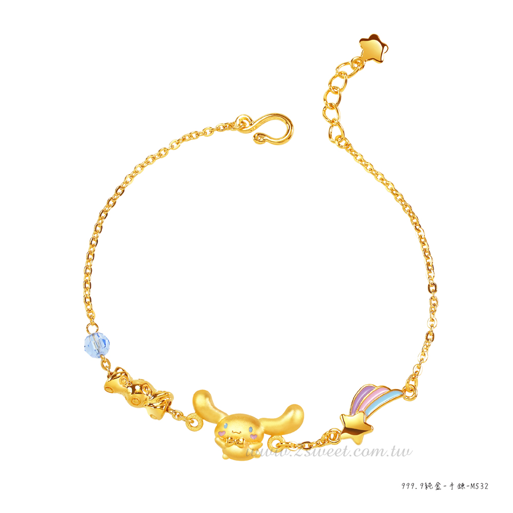 📦訂購 台灣代購 2sweet 甜蜜約定 Sanrio Cinnamoroll 玉桂狗 流星糖果系列 黃金手鏈