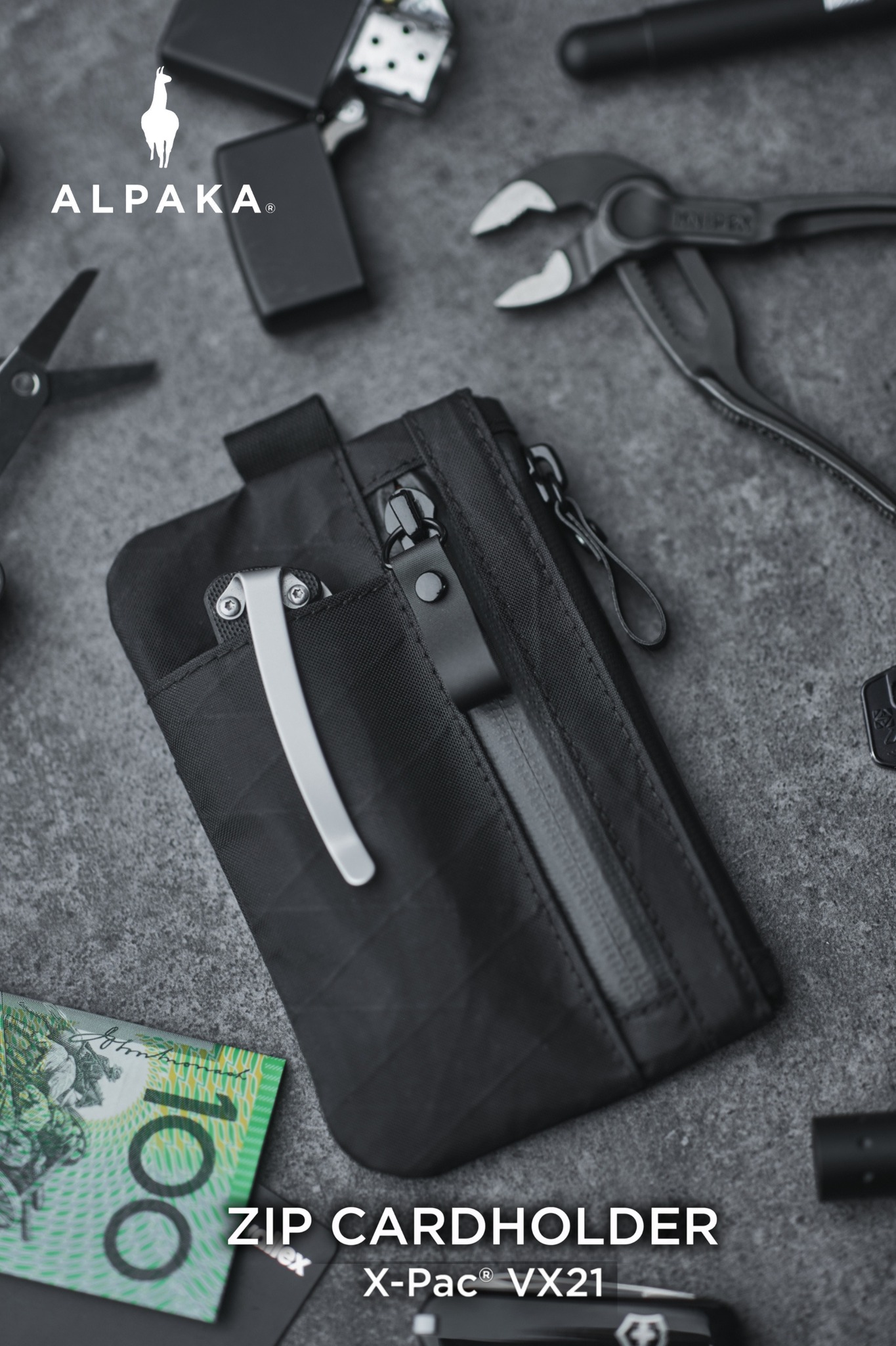 ALPAKA Zip Cardholder 拉鏈卡套 VX21