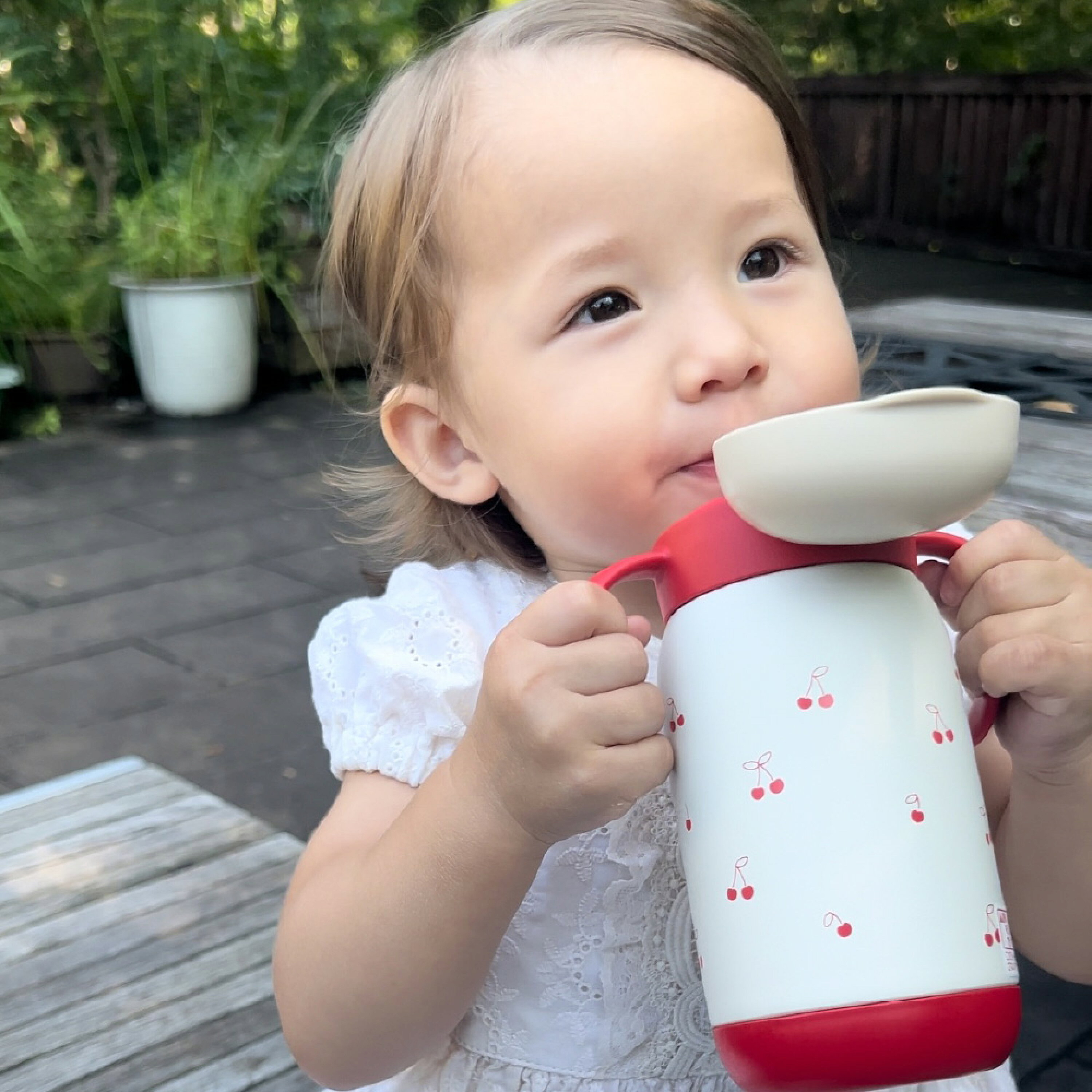 現貨🇯🇵Ricehll T.L.I 吸管不鏽鋼杯450ml (櫻桃)