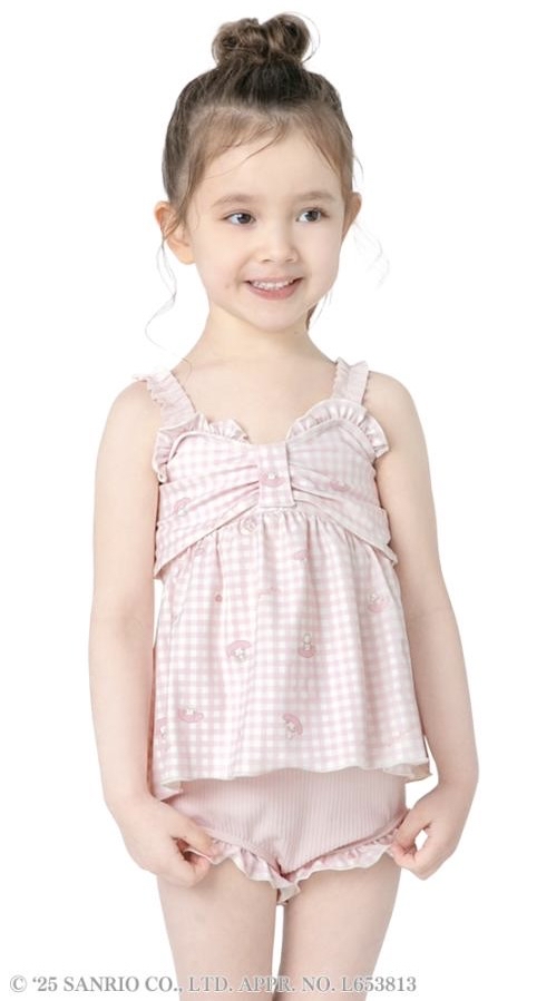 A0141 Melody粉色分體泳衣 