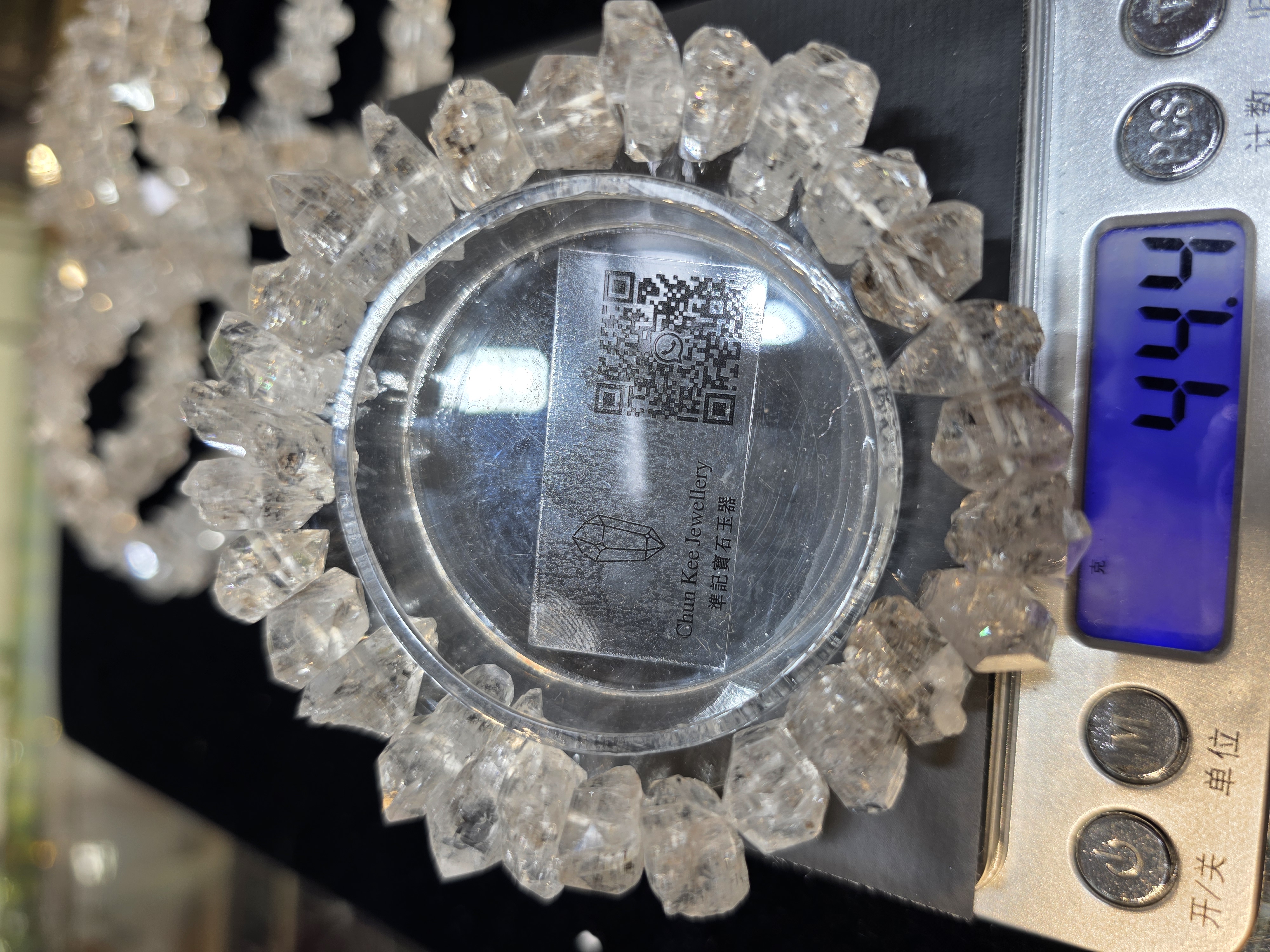 巴基斯坦閃靈鑽石手串(Herkimer Diamond)