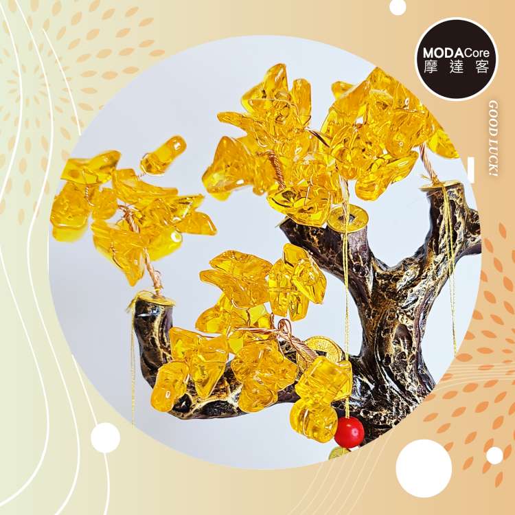 📦訂購 台灣代購 摩達客 開運招財 金銅錢發財樹紅色躺賺招財貓福袋擺飾