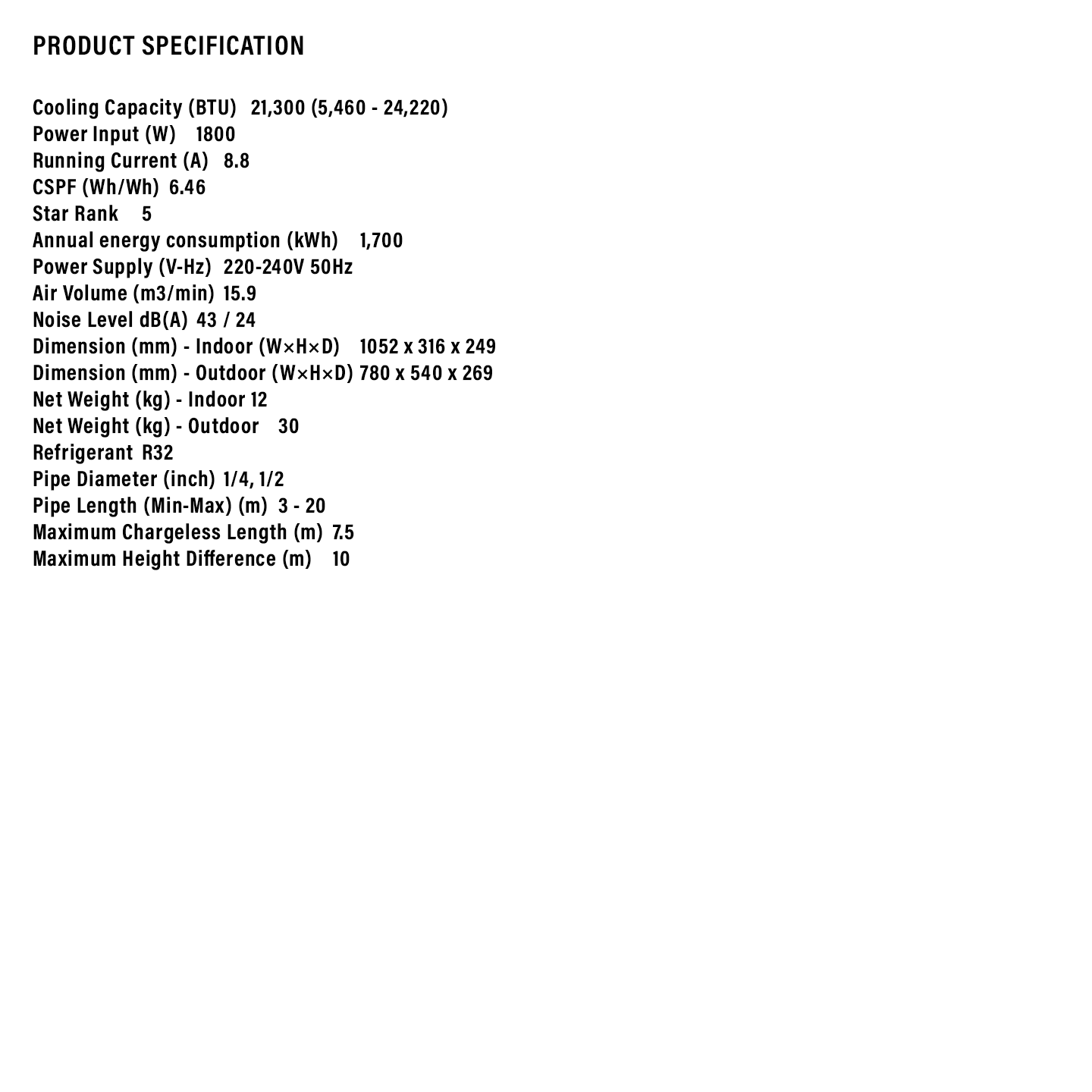 Sharp 2.5HP AIoT J-Tech Inverter Air Conditioner (AHXP24YHD)