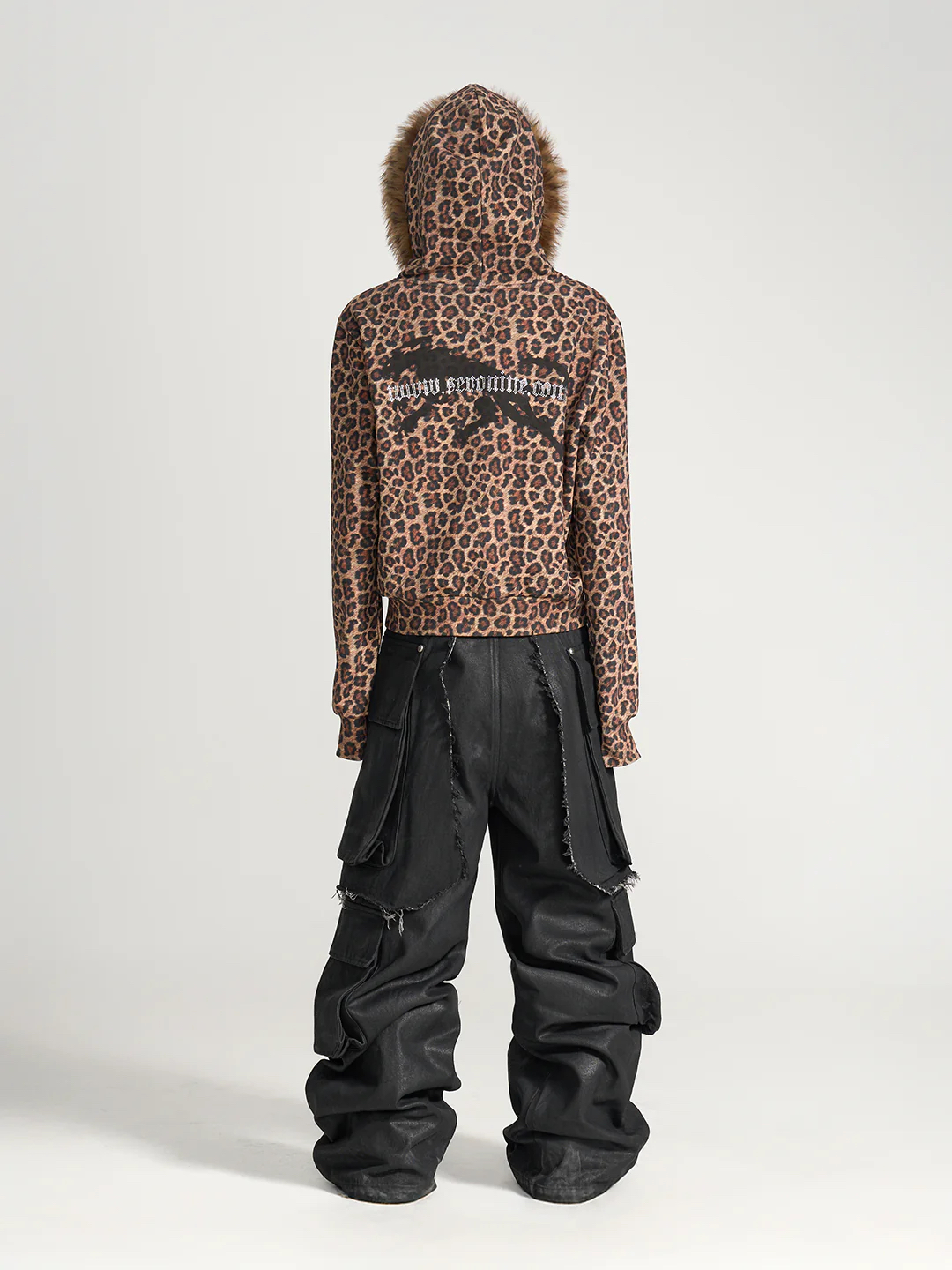 VAR-40｜PREDATOR LEOPARD · FAUX-FUR HOOD HOODIE