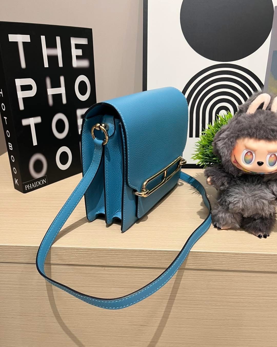 Hermes mini roulis stamp D 北方藍色 100%Authentic,98%new  ✅專門店收據✅dust bag ✅box