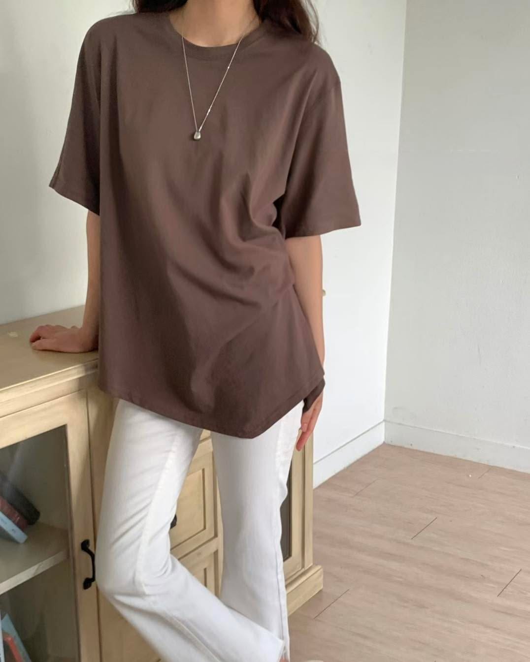 側邊抓褶 Tee 