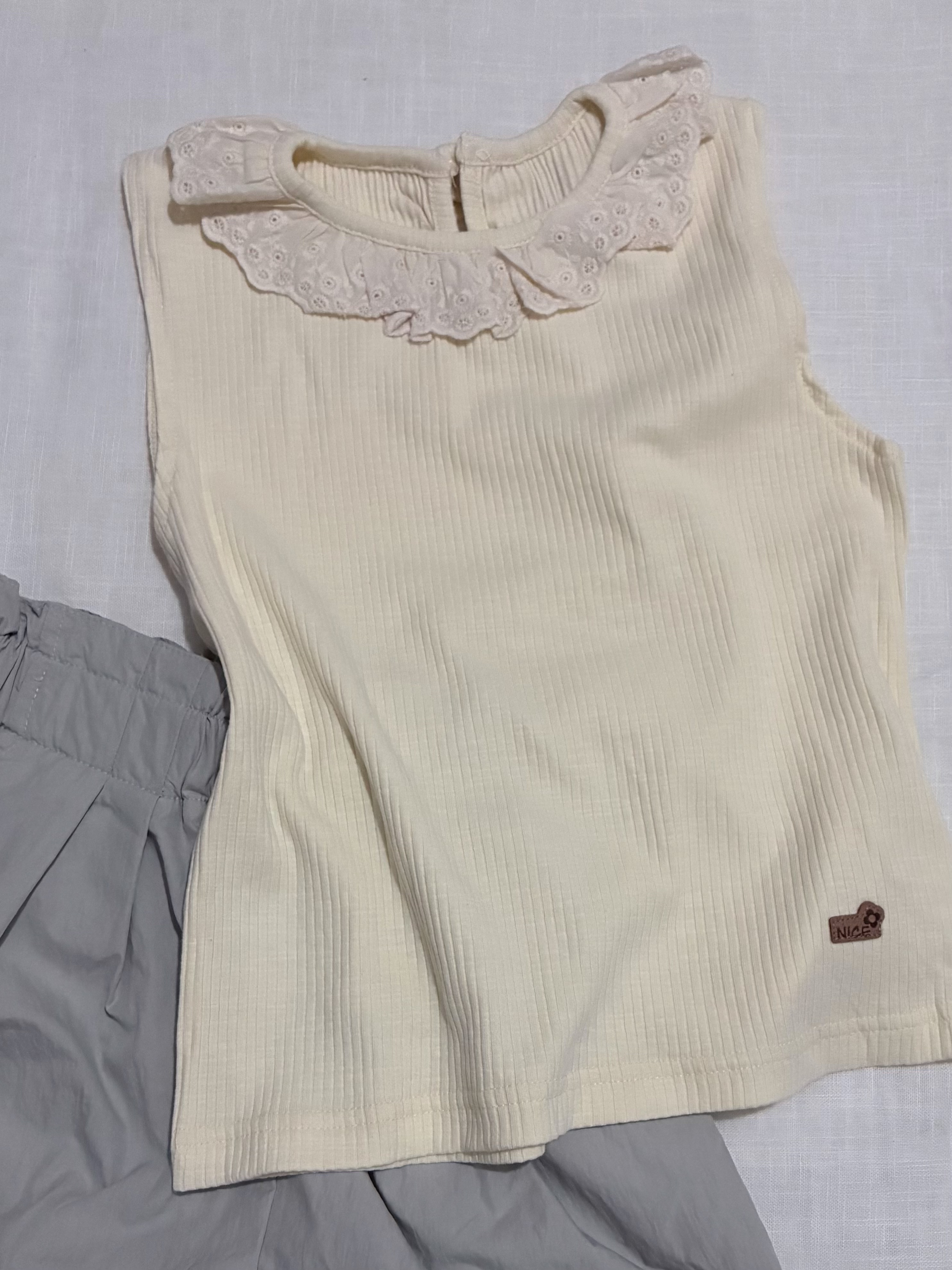 花邊背心領T恤YX25122